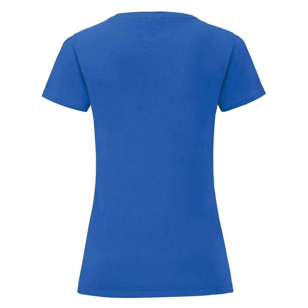 Fruit of the Loom Women's Iconic Comfort Soft Cotton T-Shirt - XL Royal Blue - Casual Wear, Lounge & Everyday Outfits