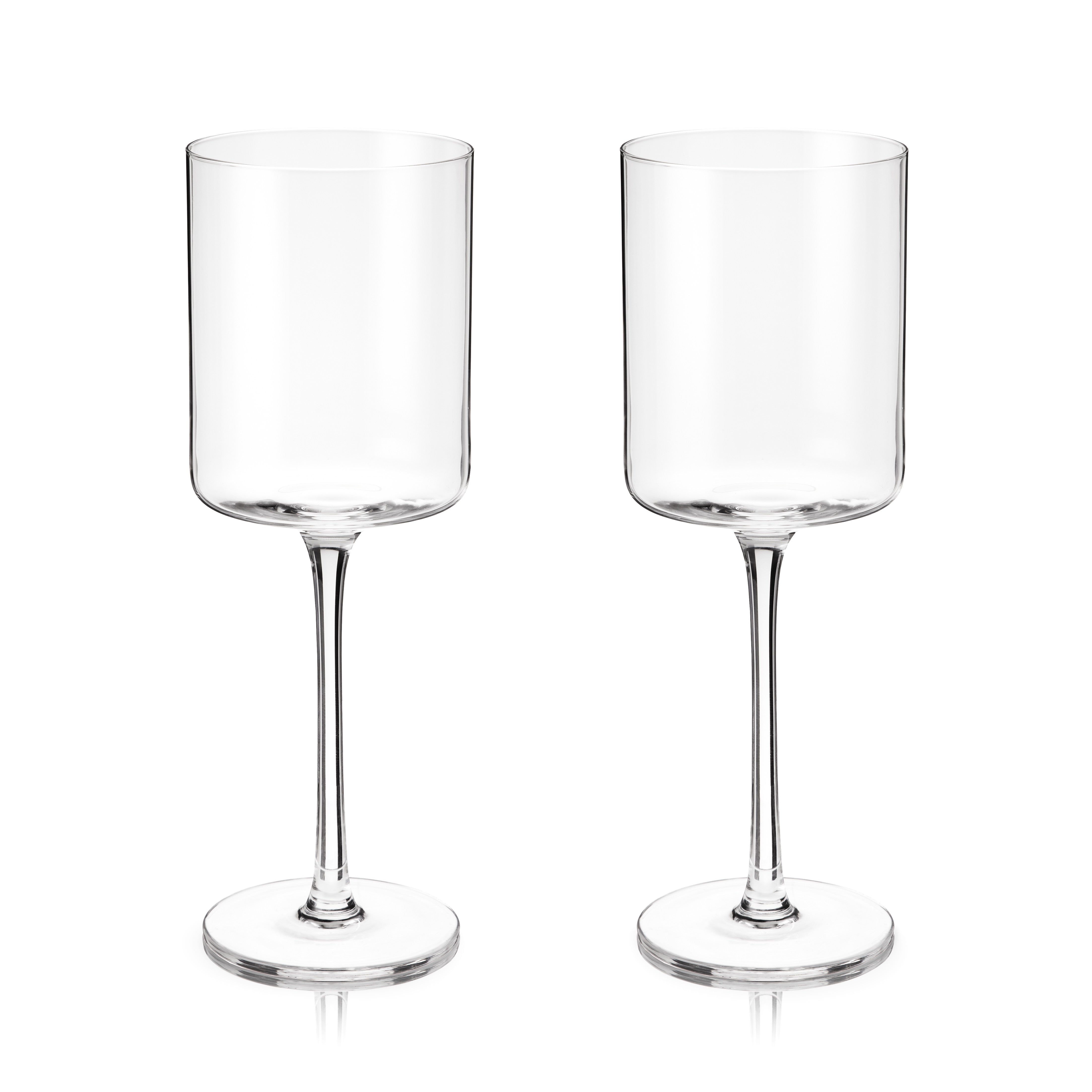 Premium Laurel Crystal White Wine Glasses Set of 2 - Elegant Stemware for Chardonnay, Sauvignon Blanc & Fine Dining - Perfect for Weddings, Anniversaries & Dinner Parties