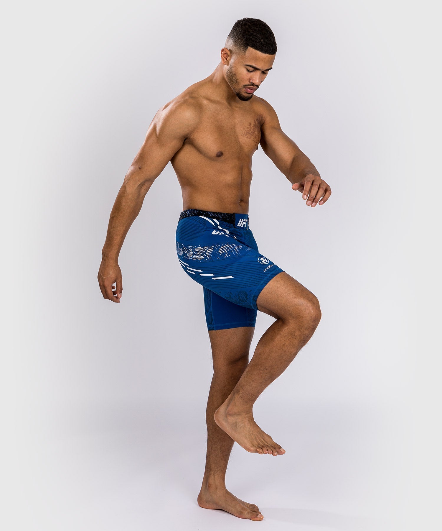 Venum UFC Adrenaline Personalized Authentic Fight Night MMA Vale Tudo Shorts for Men - Blue | Training, Competition & Cage Fighting Gear