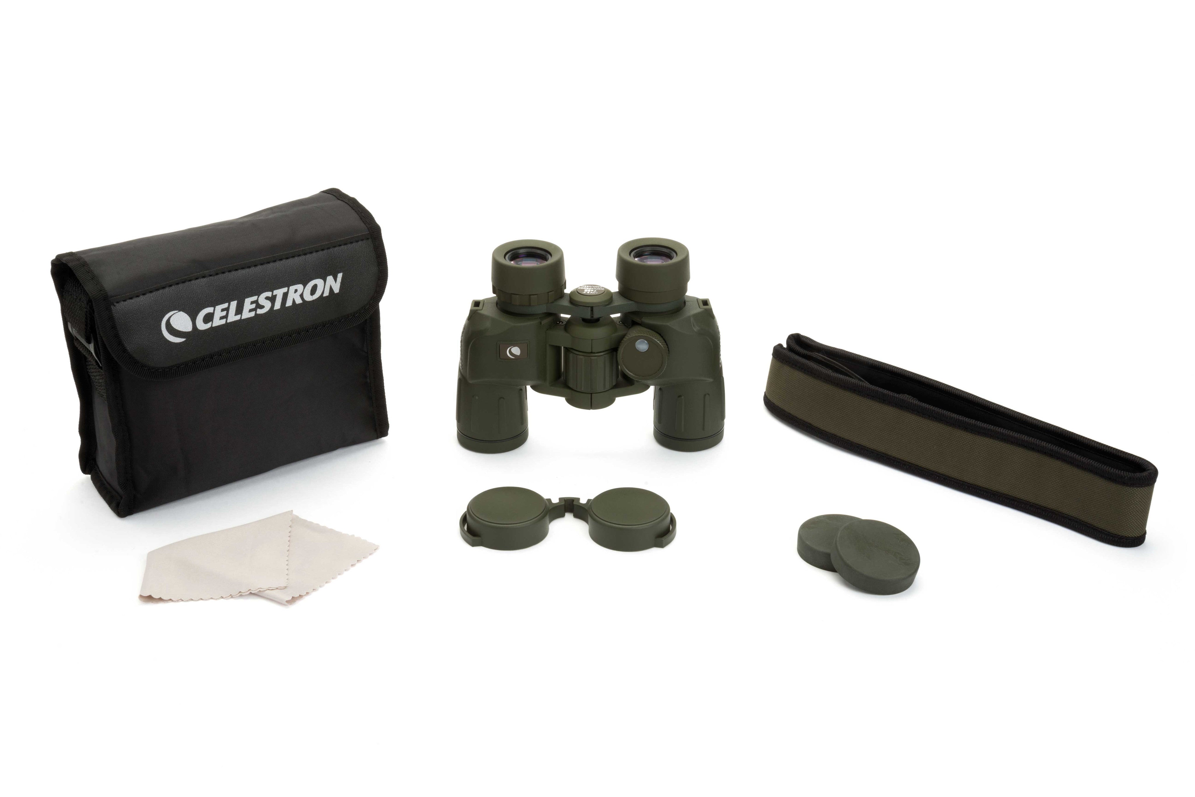 Celestron Cavalry 7x30mm Porro Binoculars with Built-in Compass & Reticle - Waterproof & Fogproof for Bird Watching, Hiking, and Outdoor Adventures