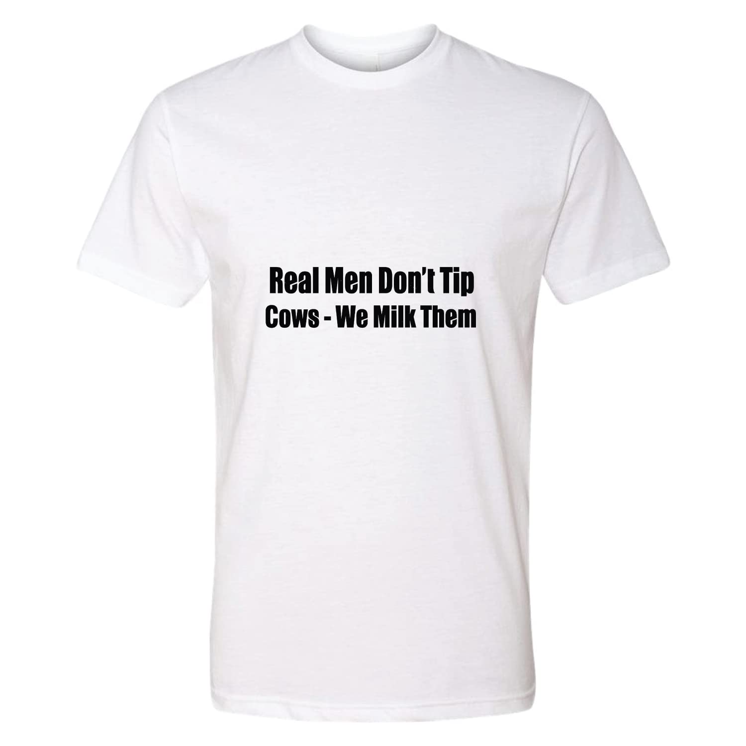 Funny Cow Milking T-Shirt for Men - Super Soft Ringspun Cotton & Polyester Jersey - Perfect for Farm Life, Comedy Fans & Casual Wear