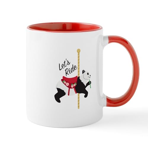 White/Red Inside - Panda Ride Mugs