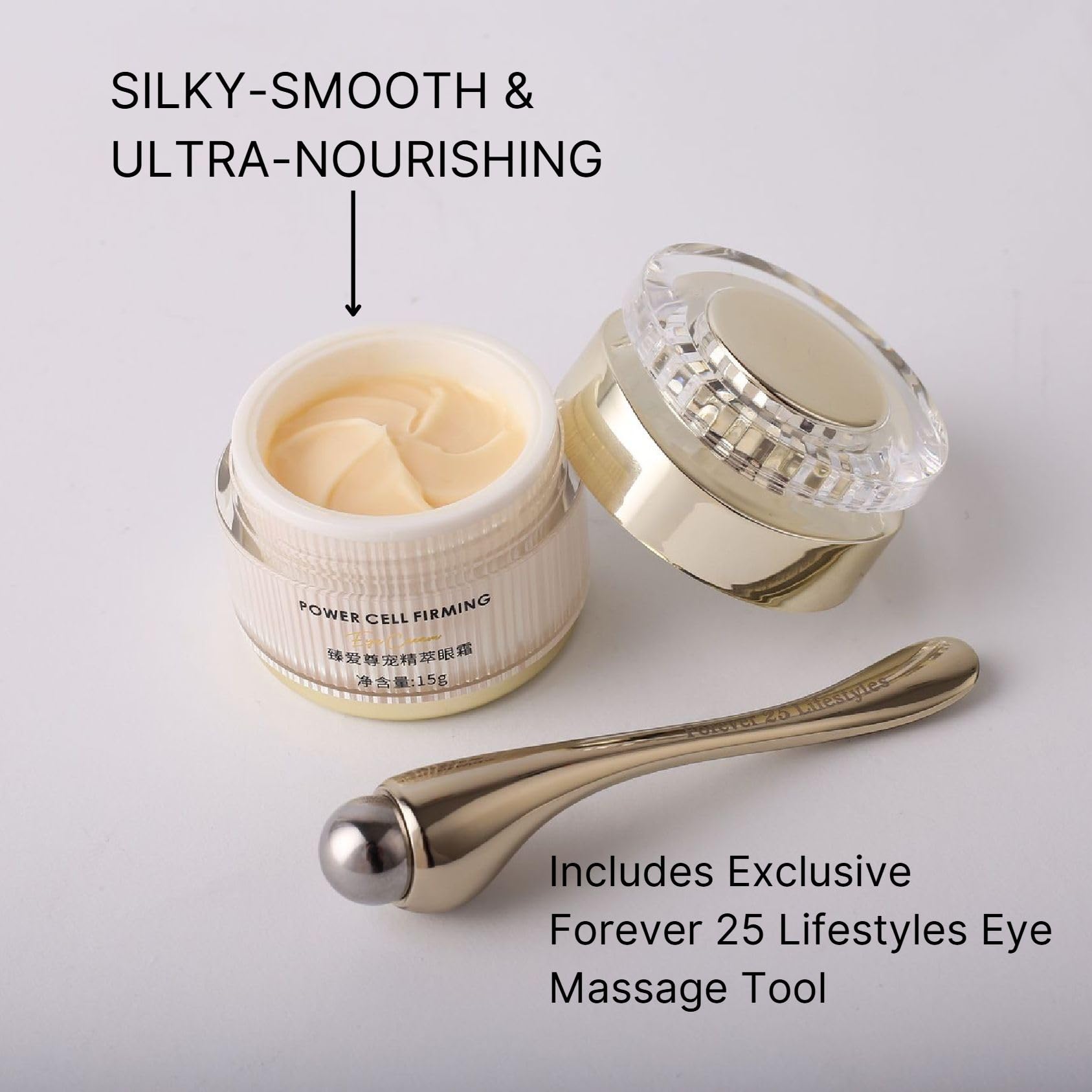 Powerful Anti-Aging Eye Cream with Hyaluronic Acid, Caffeine & Niacinamide - Reduces Dark Circles, Puffiness & Wrinkles - Firming Eye Treatment for Brighter, Youthful Eyes - Perfect for Morning & Night Skincare Routine