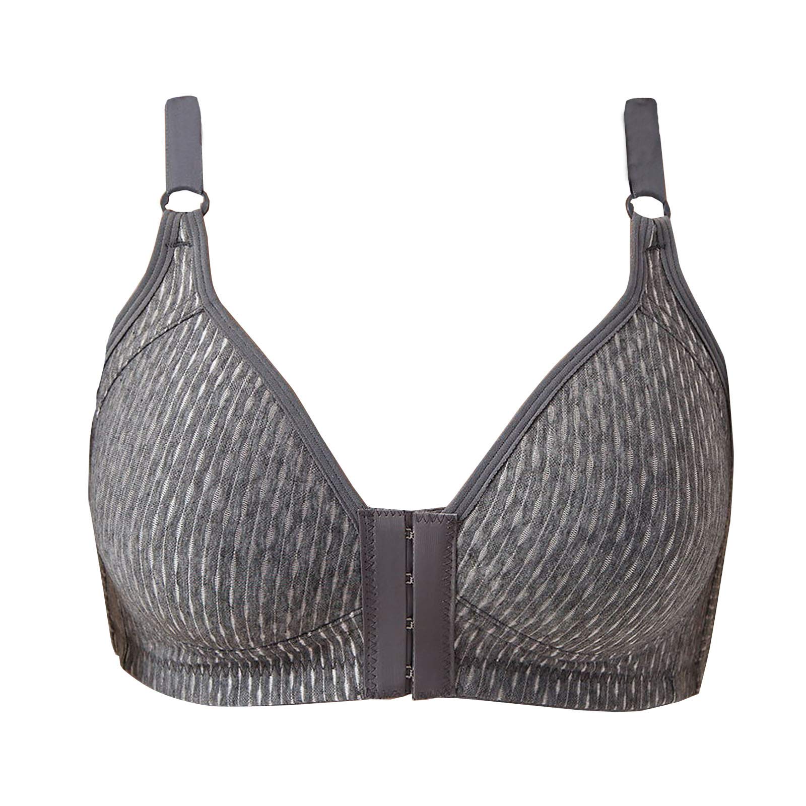 Front Closure Push Up Bras for Women - Full Coverage Wireless Support Bras for Large Bust - Comfortable Daily Wear for Workouts, Yoga & Lounge
