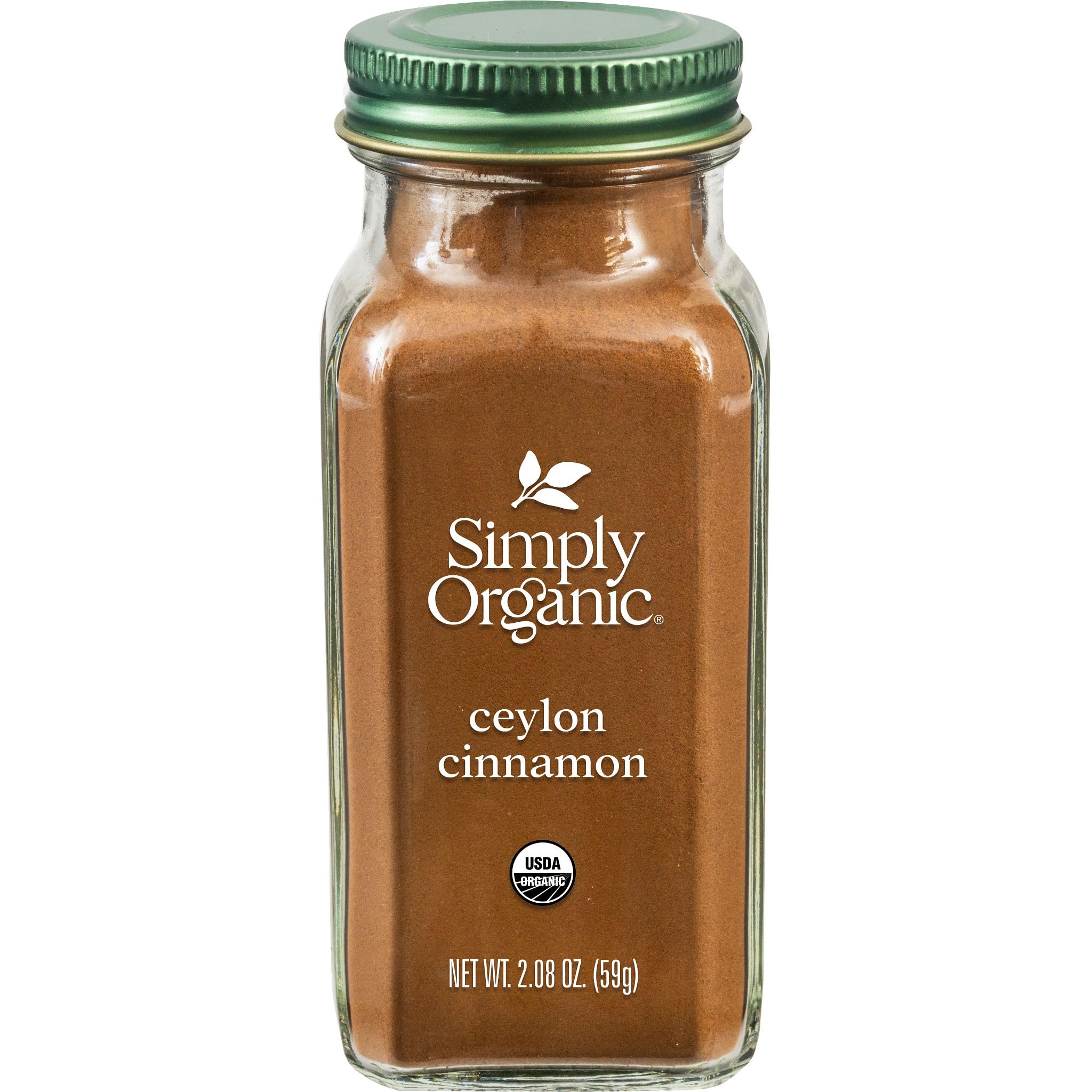 Organic Ceylon Cinnamon Powder - 2.08 oz | Non-GMO, Pure Ground Cinnamon | Perfect for Baking, Coffee & Healthy Recipes