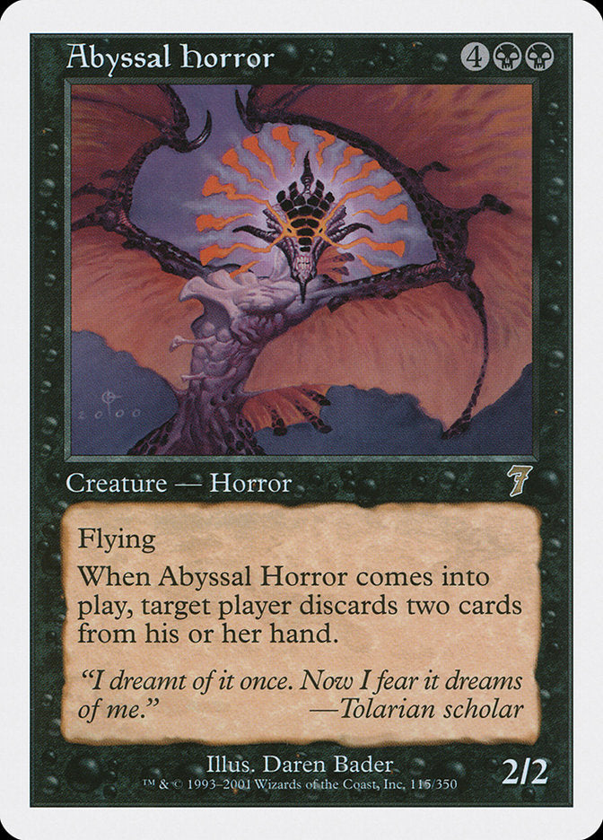 Abyssal Horror [Seventh Edition] - Collectible Trading Card Game for MTG Players | Perfect for Competitive Play & Deck Building