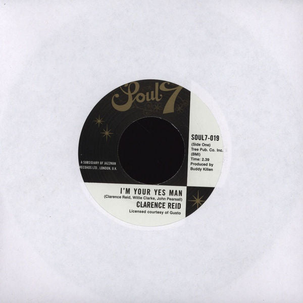 Clarence Reid – I'm Your Yes Man 7 Soul7 – SOUL7 019 Vinyl Record | Rare Soul & Funk Music | Perfect for Collectors, DJs, and Music Enthusiasts
