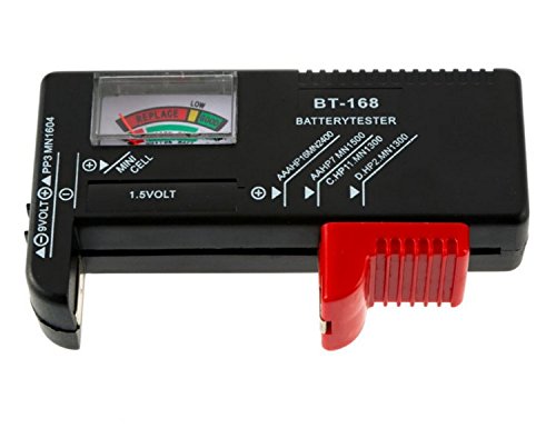 Homiki Universal Battery Tester - AA AAA C D 9V PP3 & Button Cell Battery Checker | Perfect for Home, Office, Toys, Flashlights & Electronic Devices