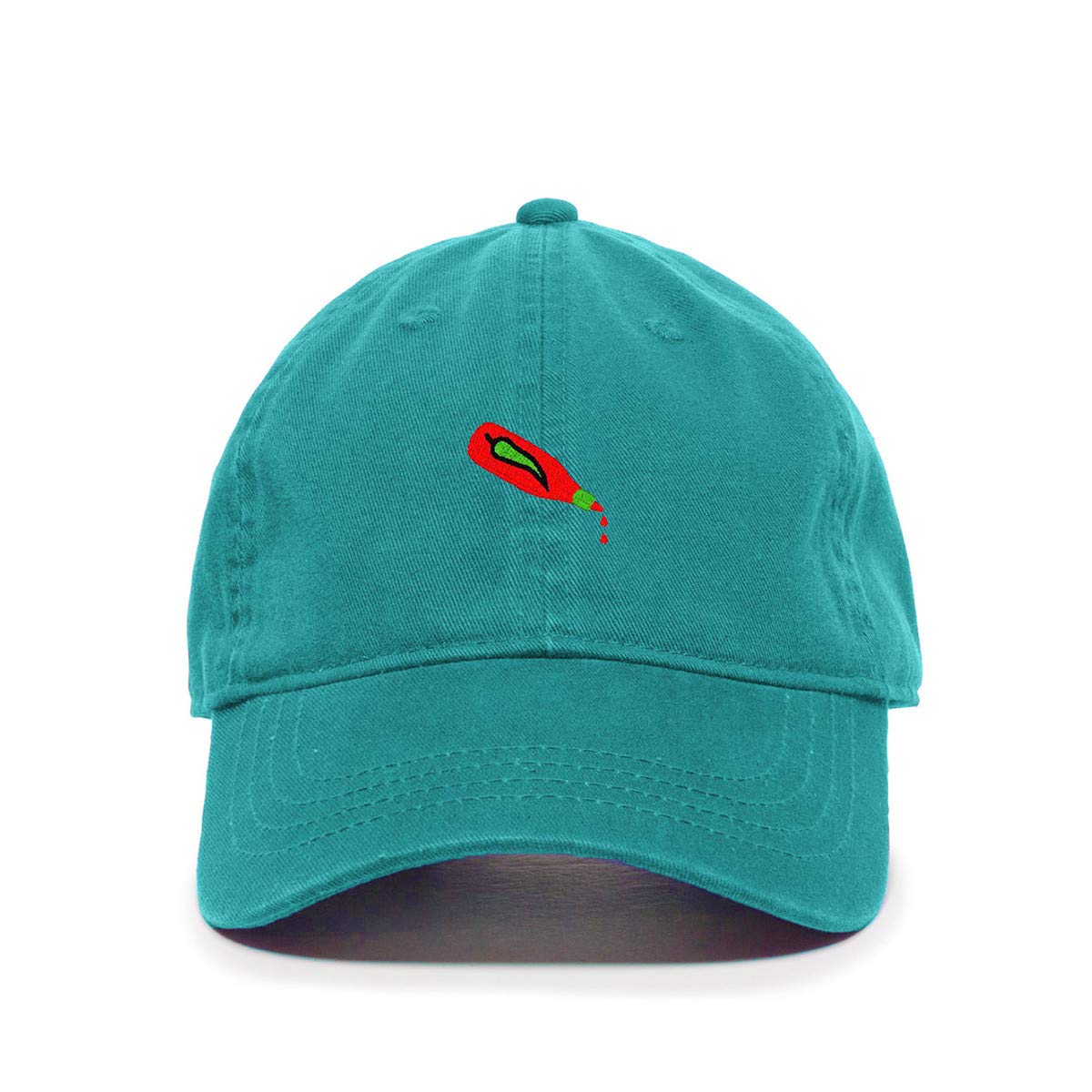 Spicy Hot Sauce Bottle Embroidered Cotton Baseball Cap - Adjustable Dad Hat for Cooking, BBQ, and Outdoor Activities