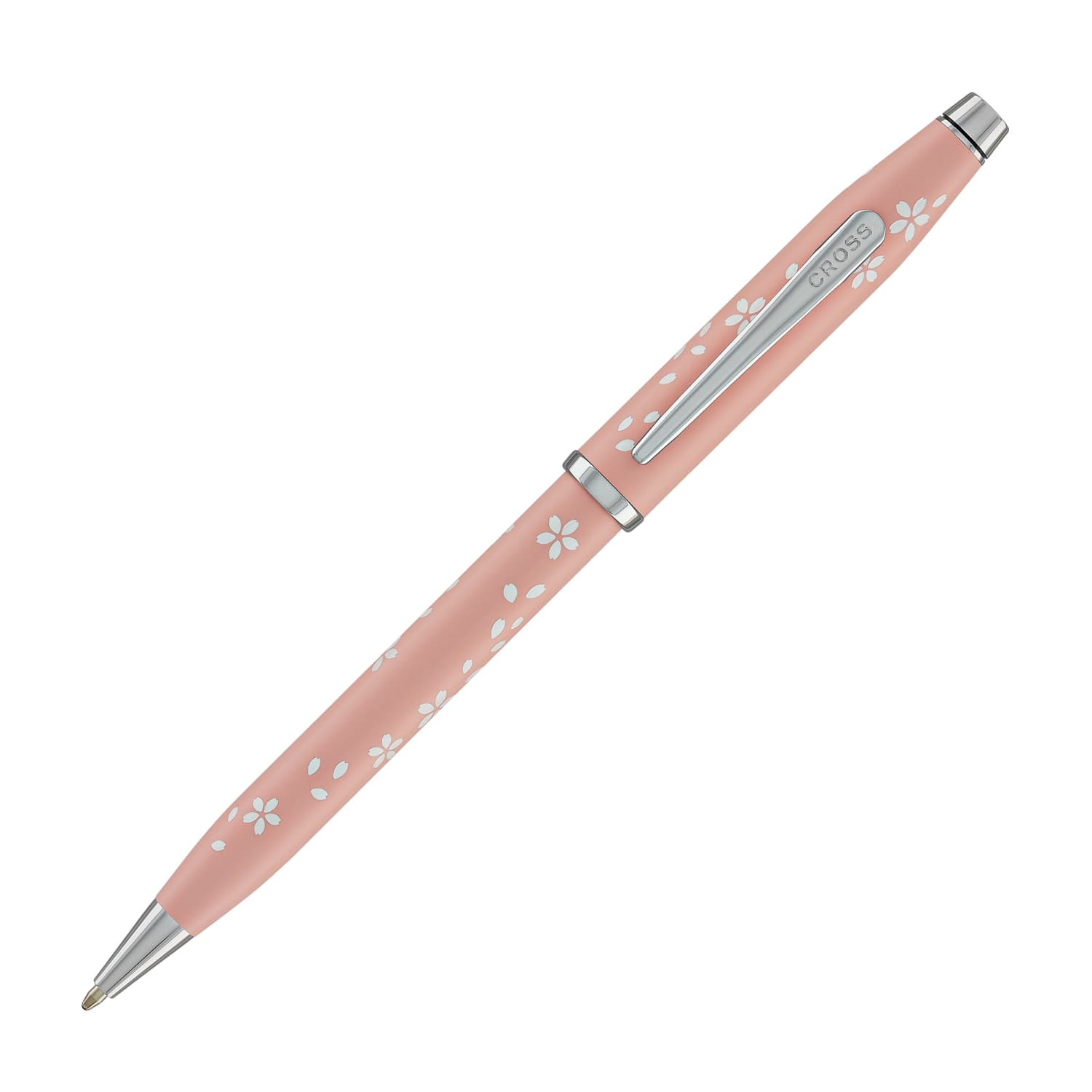 Cross Century II Cherry Blossom Ballpoint Pen - High Gloss Pink Lacquer & Chrome Finish - Elegant Writing Instrument for Office, Gifts & Special Occasions