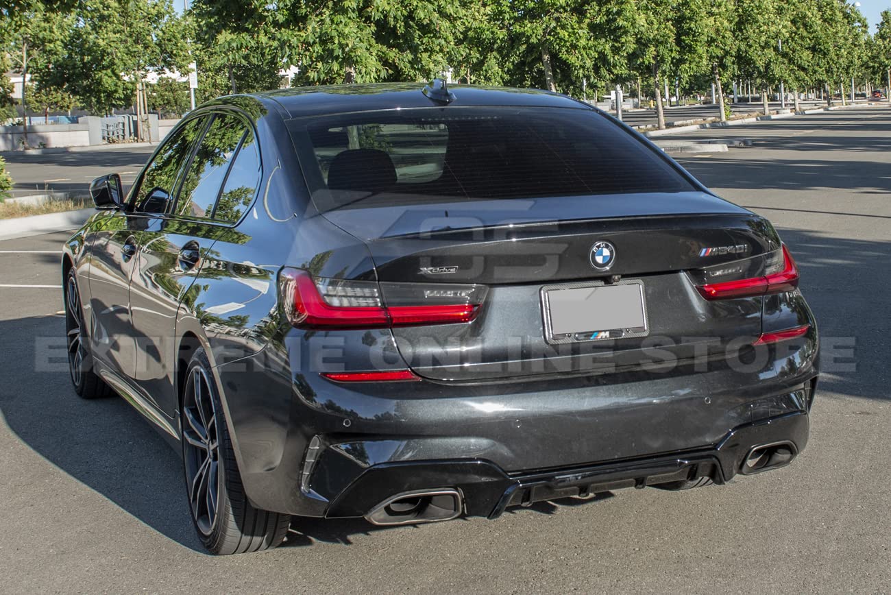 BMW G20 M340i M-Performance Style Rear Bumper Diffuser (2019-2023) - Gloss Black ABS Plastic Replacement Part | Perfect Upgrade for Sporty Look & Enhanced Aerodynamics