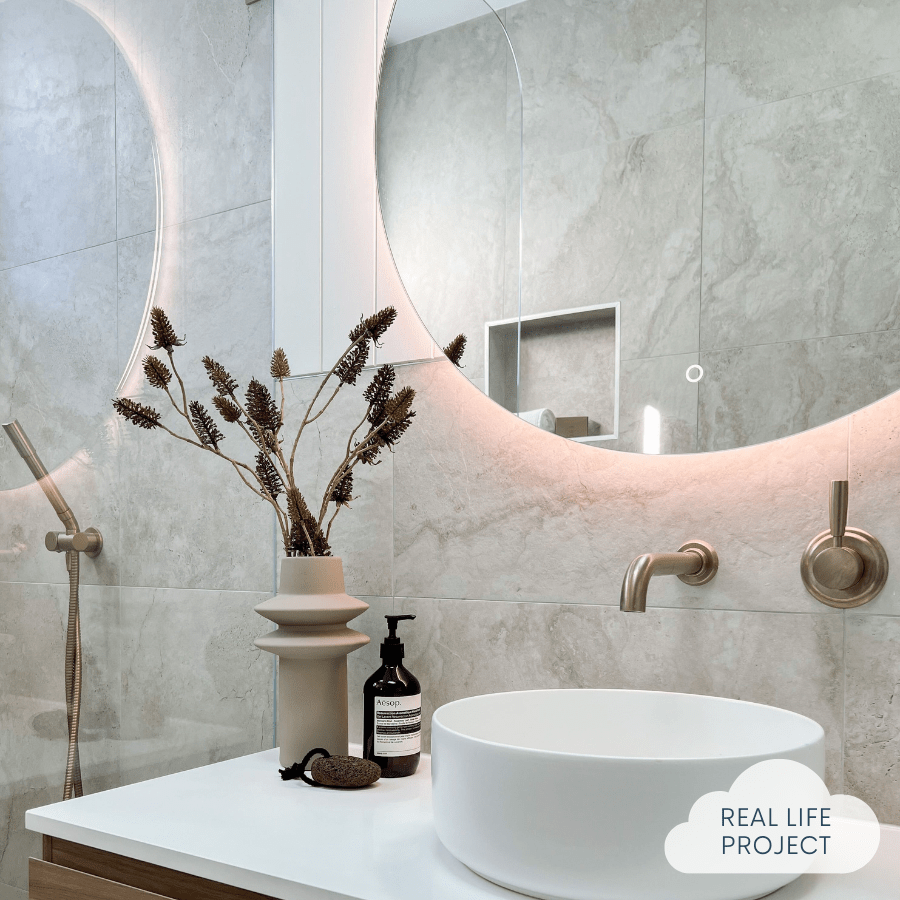Byron Travertine Look Ivory Matte Tile - Natural Stone Effect Ceramic Floor & Wall Tile for Bathroom, Kitchen, and Living Room Decoration