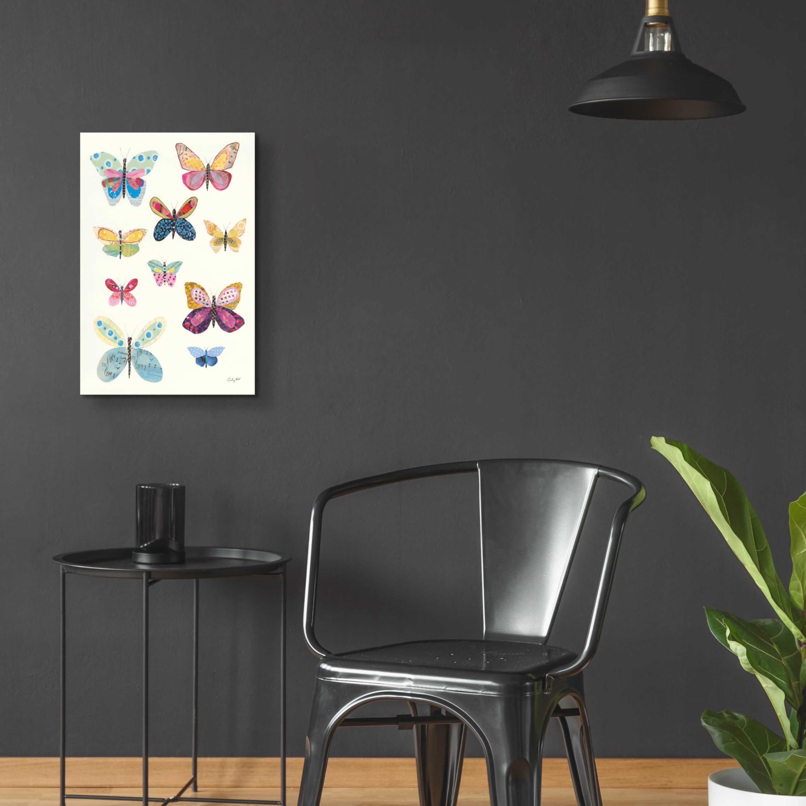 Courtney Prahl Butterfly Charts I - 16x24 Inch Acrylic Glass Wall Art Painting, Modern Abstract Home Decor for Living Room, Bedroom & Office