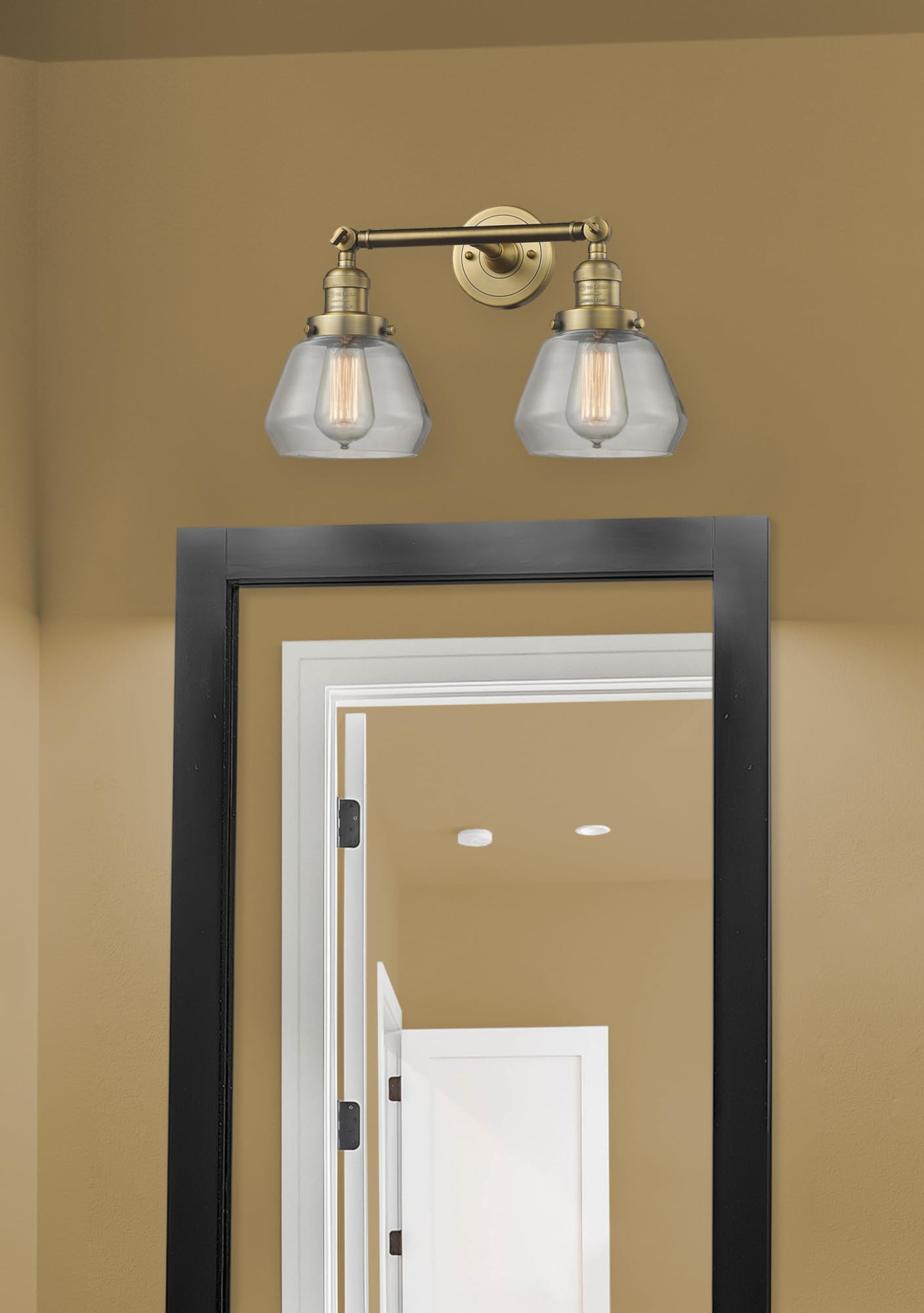 Innovations 208L-SN-G171 2 Light Vertical Bathroom Vanity Light Fixture - Brushed Satin Nickel Finish - Perfect for Bathroom Mirror Lighting and Modern Home Decor