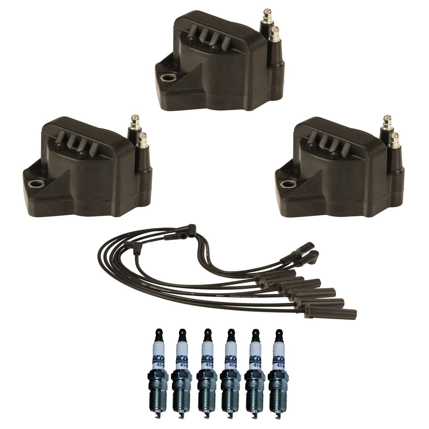 High-Performance Ignition Wires & 6 Spark Plugs Kit for Buick Chevrolet Pontiac 3.8L V6 - Improve Engine Power & Fuel Efficiency - Perfect for Daily Driving & Performance Upgrades