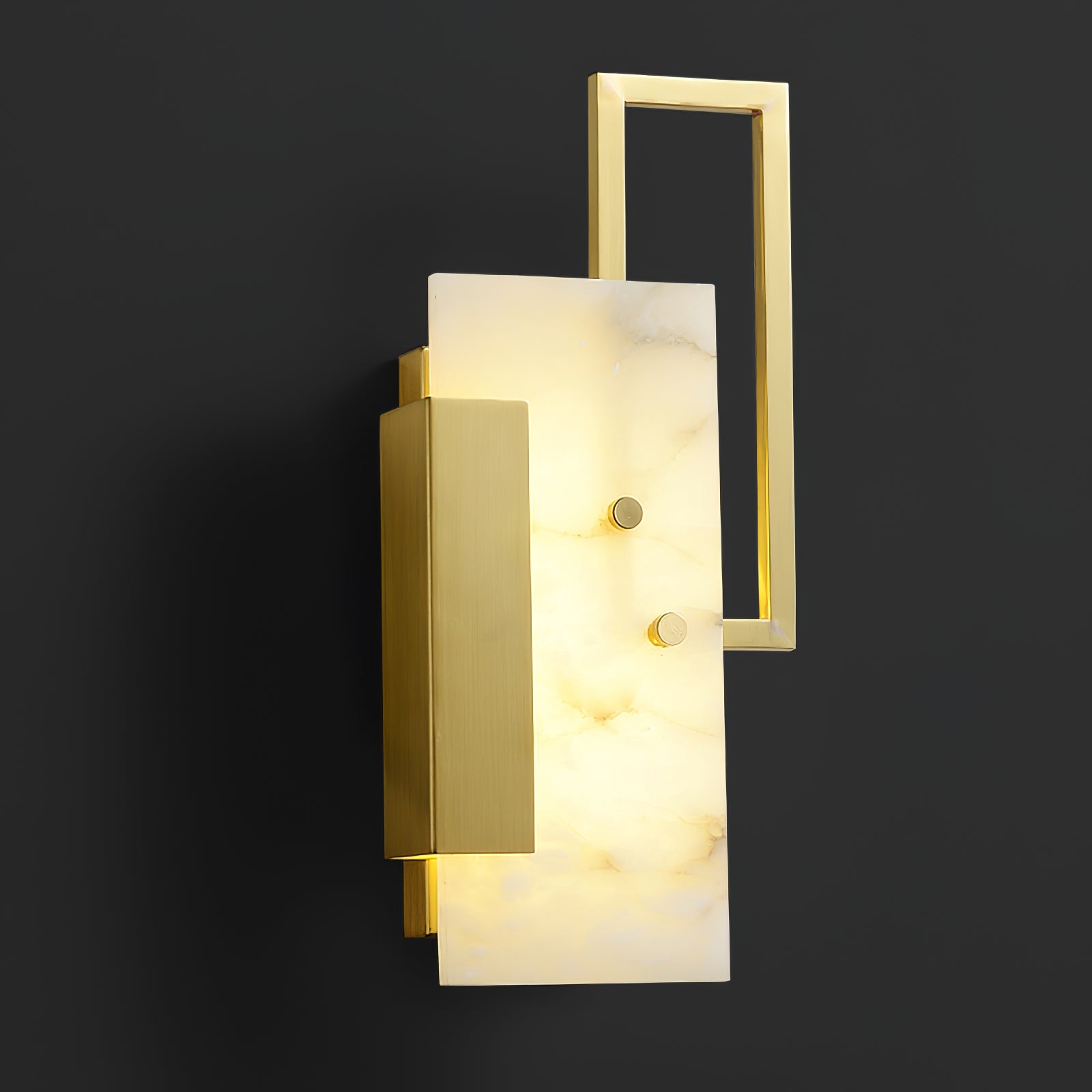 Alabaster Wall Sconce Light Fixture - Handcrafted Althea Design for Bedroom, Living Room & Hallway - Elegant Plug-in or Hardwired Wall Lighting for Home Decor