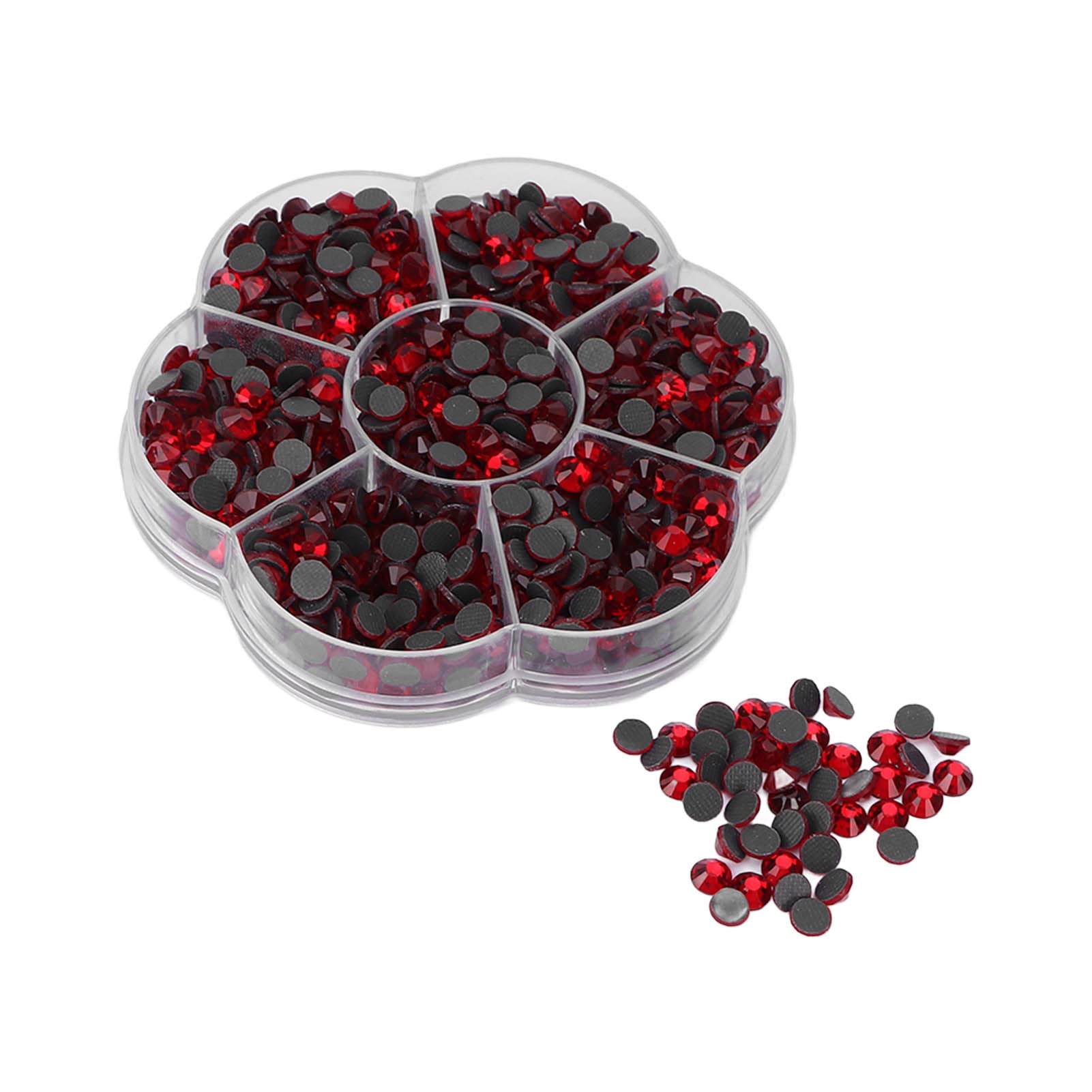 Shiny Transparent Rhinestones for Nail Art, DIY Decoration, Phone Cases & Bags – Lightweight Glass Gems (JM201 Red) – Perfect for Nail Designs, Crafting & Accessory Customization
