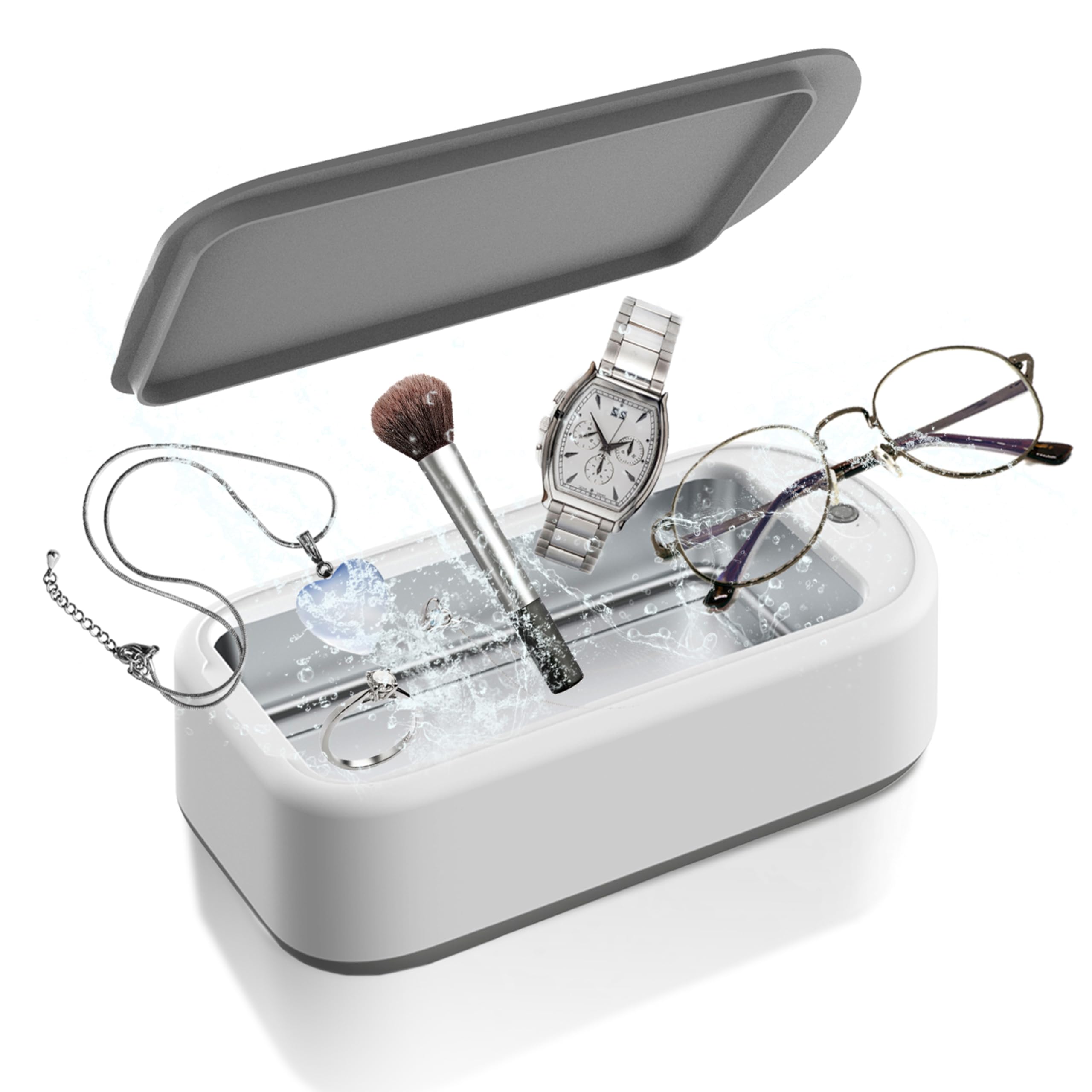 Professional Ultrasonic Jewelry Cleaner Machine - Diamond Rings, Watches, Necklaces & More - Fast & Gentle Cleaning for Home & Jewelry Stores