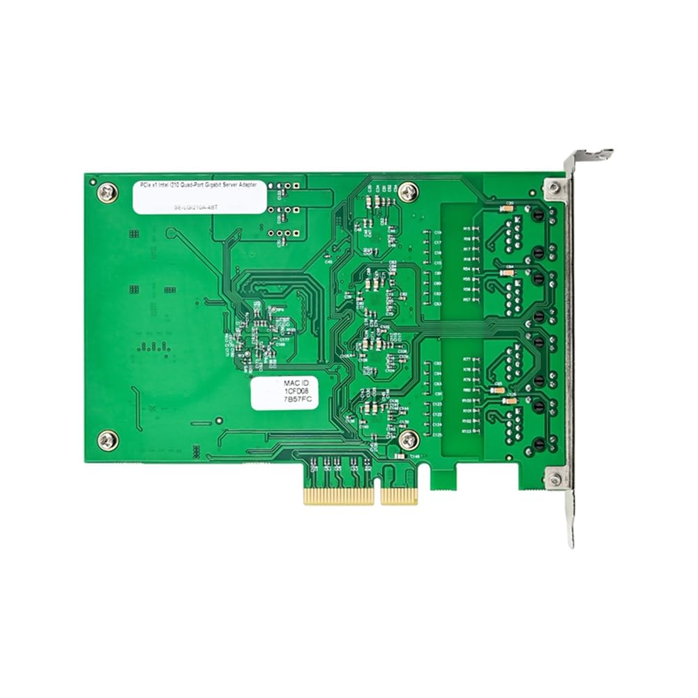 1Set PCI-E X4 Gigabit 4-Port Server Network Card - I210-T4 RJ45 Ethernet NIC for Industrial Camera & Vision Systems | High-Speed Networking Solution for Servers, Workstations & Industrial Applications