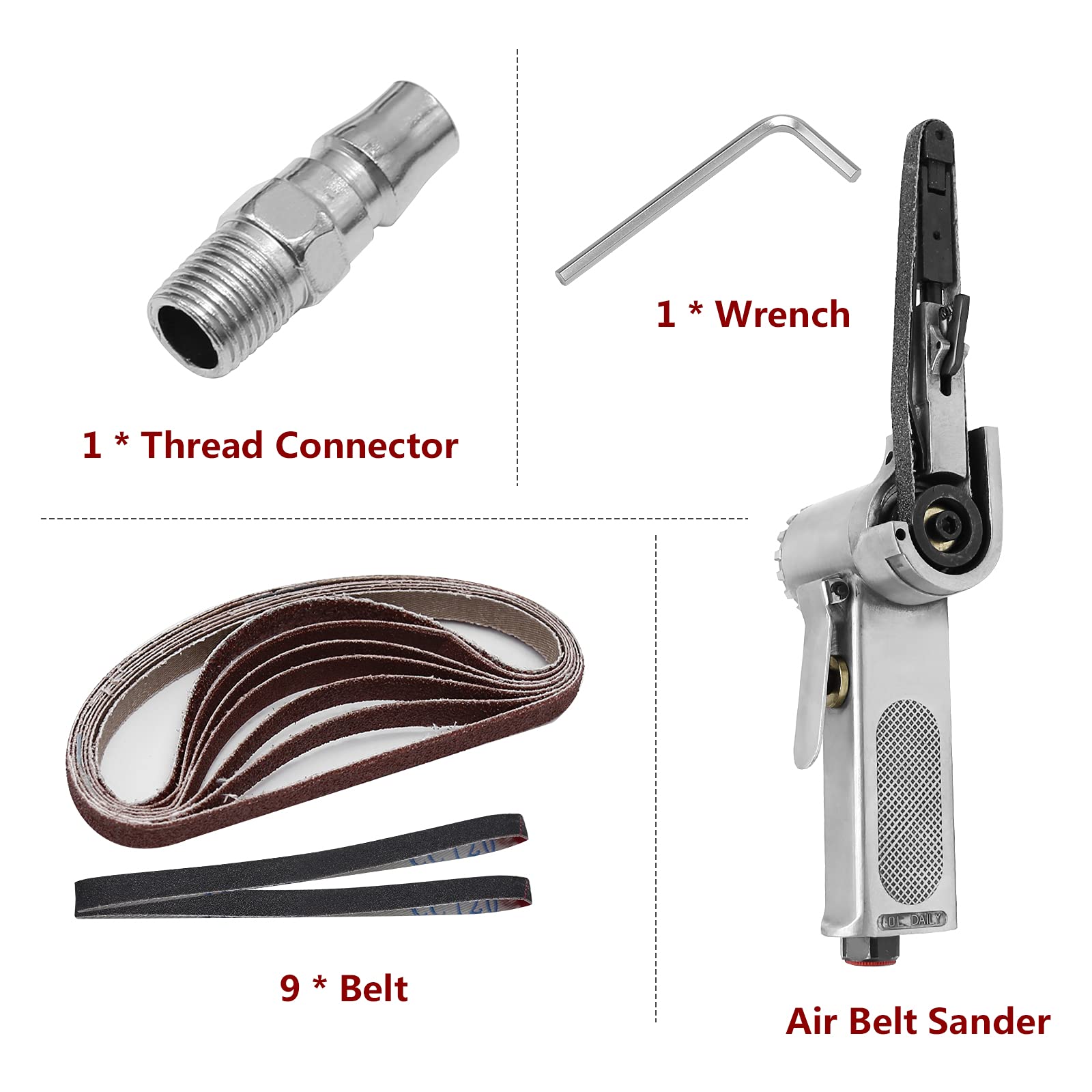 Mini Air-Powered Belt Sander - 3/8