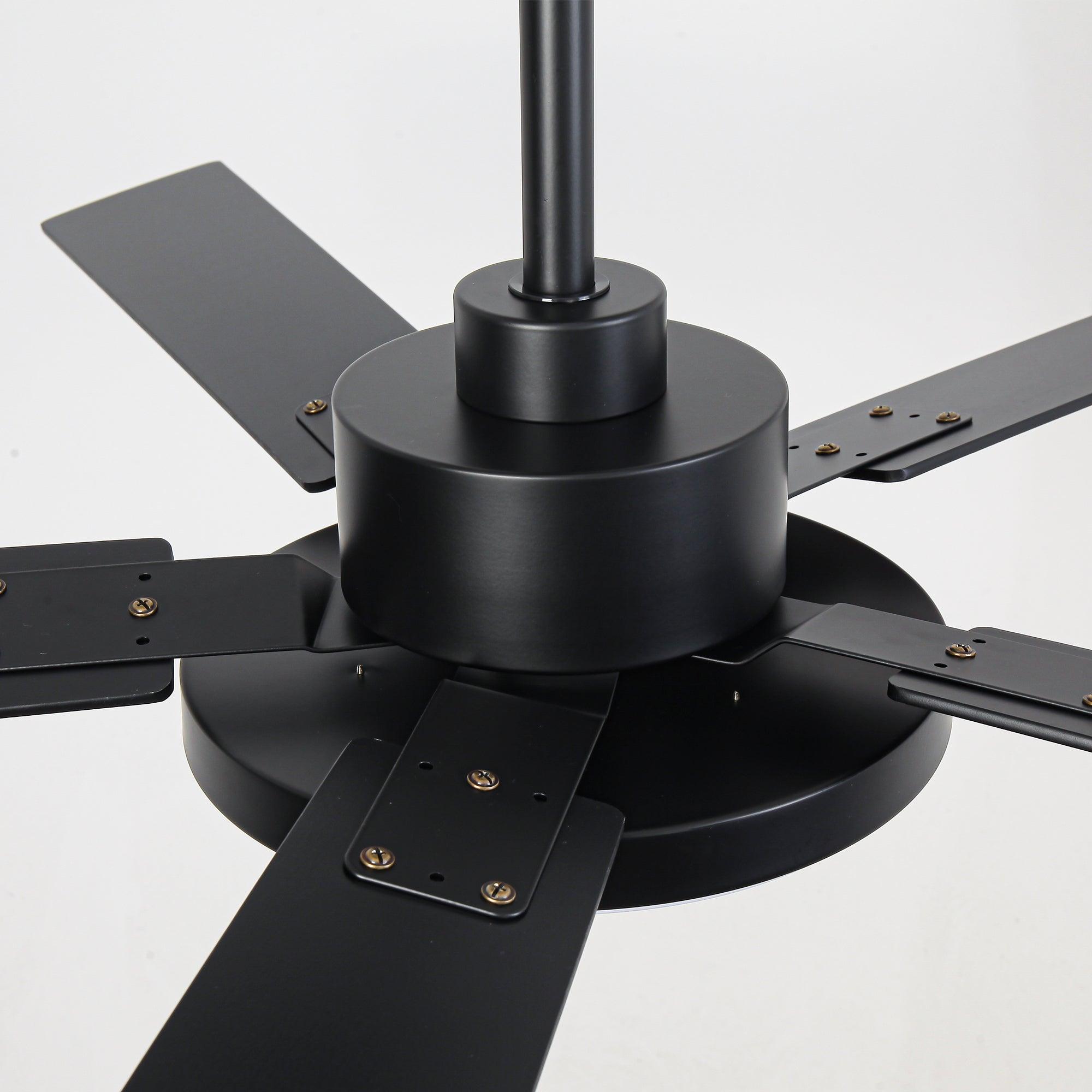 Vaczon 52 Inch 5-Blade Modern Ceiling Fan with LED Light, Remote Control & DC Motor - Energy Efficient Cooling for Living Room, Bedroom & Patio