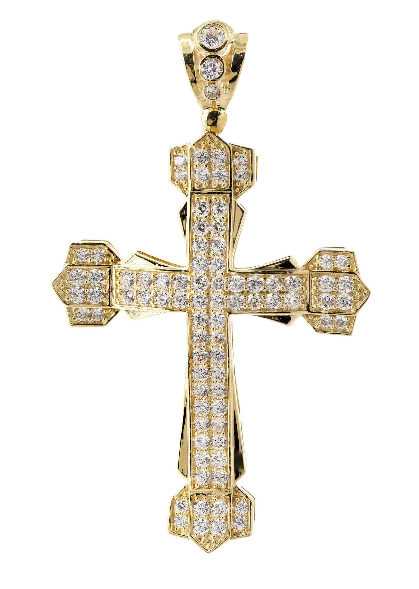 10K Gold Cross Pendant Necklace - 16.7 Grams Religious Jewelry for Women & Men - Perfect for Baptism, First Communion, Confirmation & Everyday Wear