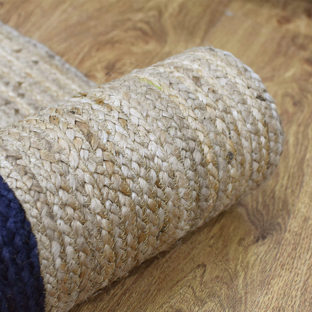 Handwoven Jute Braided Rug - Natural Fiber Floor Mat for Living Room, Bedroom & Boho Home Decor - Eco-Friendly & Durable 5x8 Area Rug