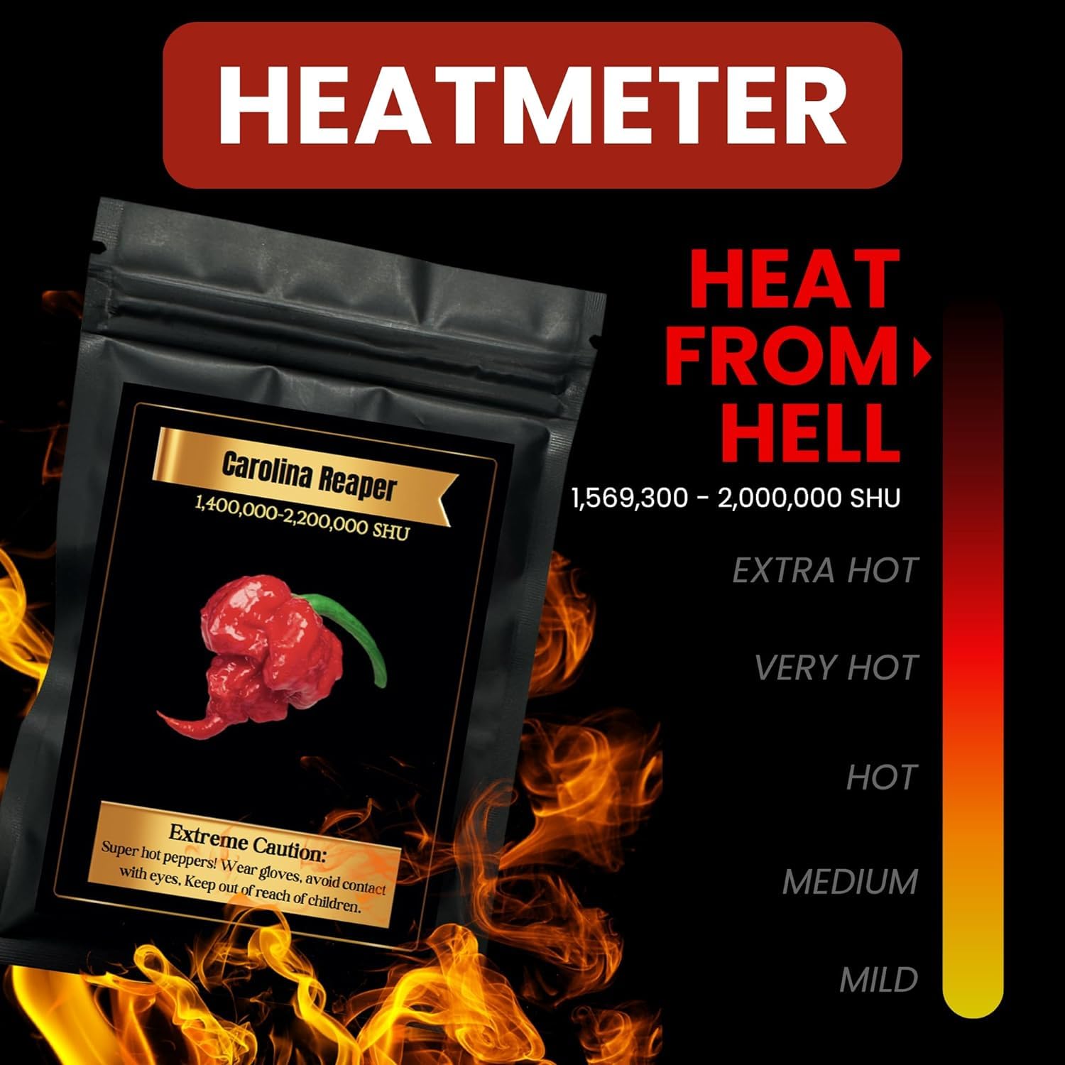 Carolina Reaper Peppers - Dried Whole Pods (30 Count) | Super Hot 2,000,000+ SHU | Perfect for Spicy Cooking, Sauces & Chili Recipes | Premium Quality Ghost Pepper Alternative for Home Chefs & Food Enthusiasts