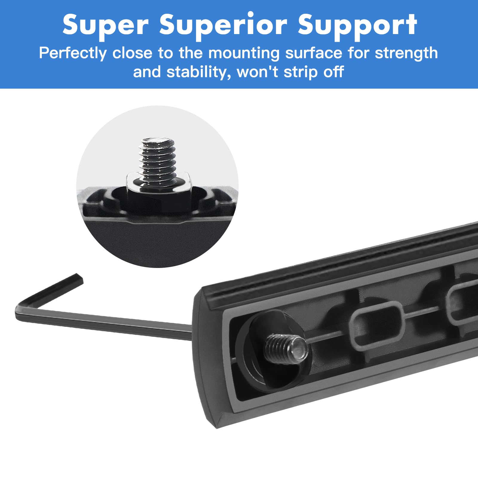 Single Picatinny Polymer Accessory Rail Set for 3 5 7 9 11 13 Slots with 13 T-Nuts & Screws - Lightweight Rounded Corner Design - Includes 6 Allen Wrench - Perfect for Rifle Scopes, Lasers & Tactical Gear Mounting
