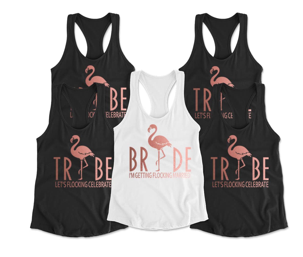 Flamingo Bachelorette Shirts for Women - Bride Tribe Custom Tank Tops - Perfect for Bachelorette Parties, Girls Trips & Bridal Showers