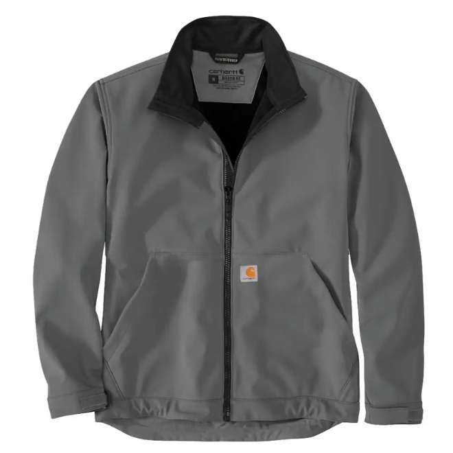 Carhartt Men's Rain Defender Relaxed Fit Softshell Jacket - Waterproof Windproof Outdoor Work Jacket for Hiking, Hunting & Construction