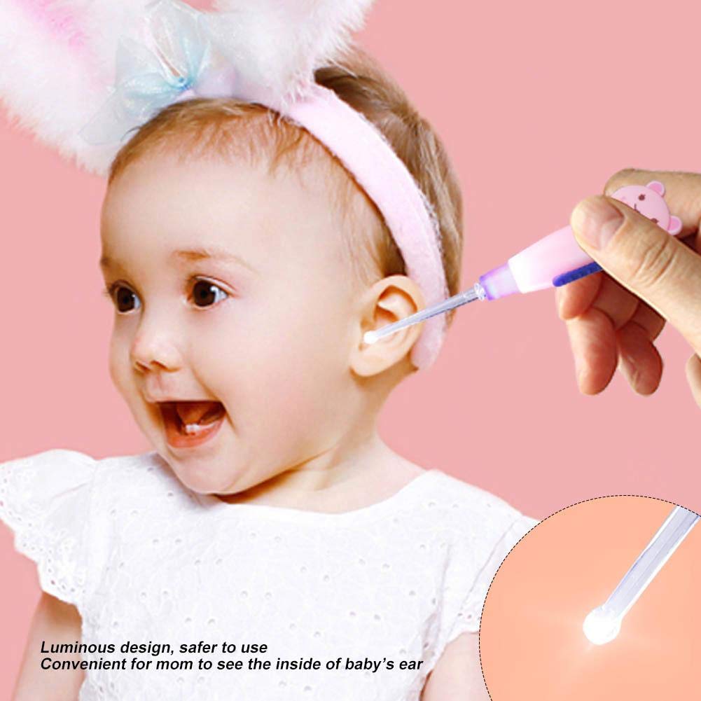 LED Ear Wax Removal Kit - Safe Ear Cleaner Tool with Scoop & Tweezers for Kids & Adults | Gentle Earwax Removal for Home Use & Pet Care (Cats)