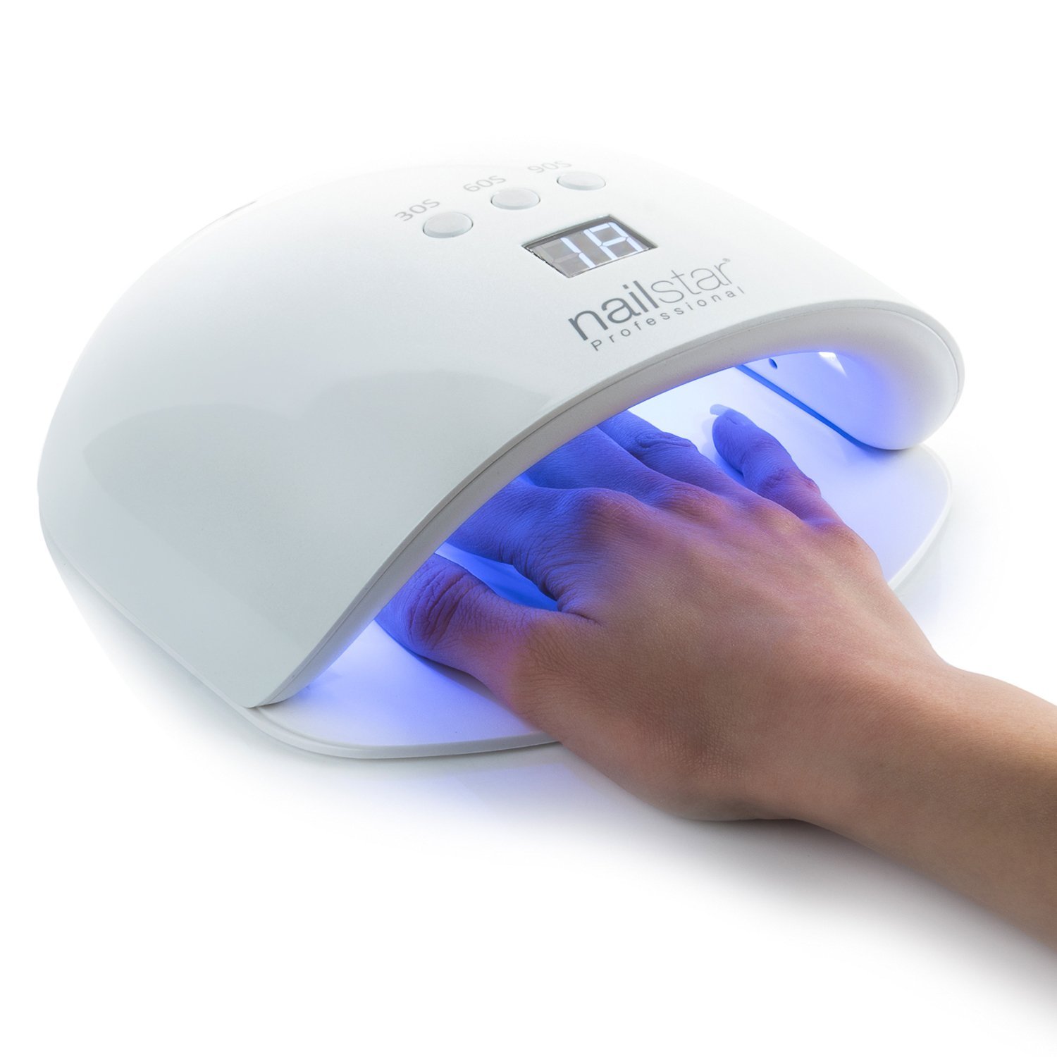 Nailstar® Professional UV LED Nail Lamp for Gel Polish - 3 Timer Settings with Digital Display | Fast Curing for Gel Nails at Home & Salon | Perfect for Manicures, Pedicures & Nail Art
