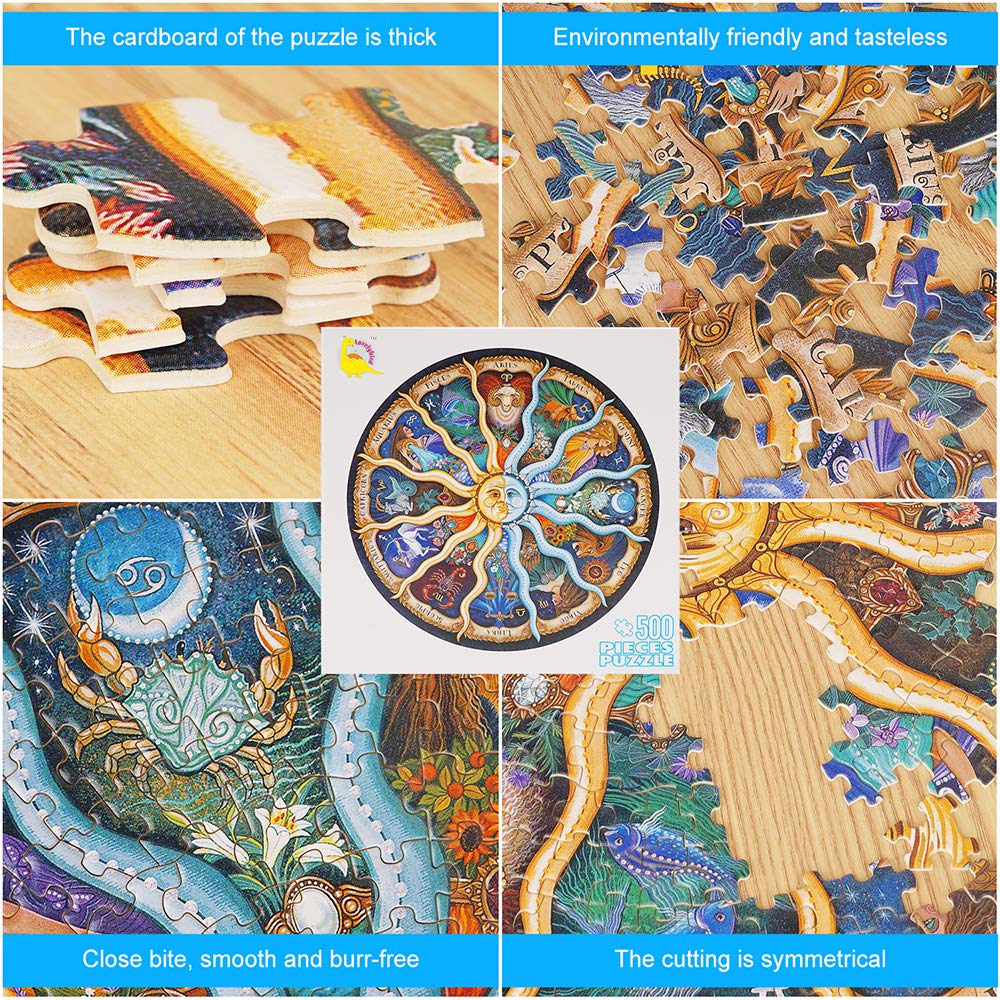 500-Piece Constellation Puzzle for Adults & Kids – Zodiac Horoscope Jigsaw Puzzle (18.9