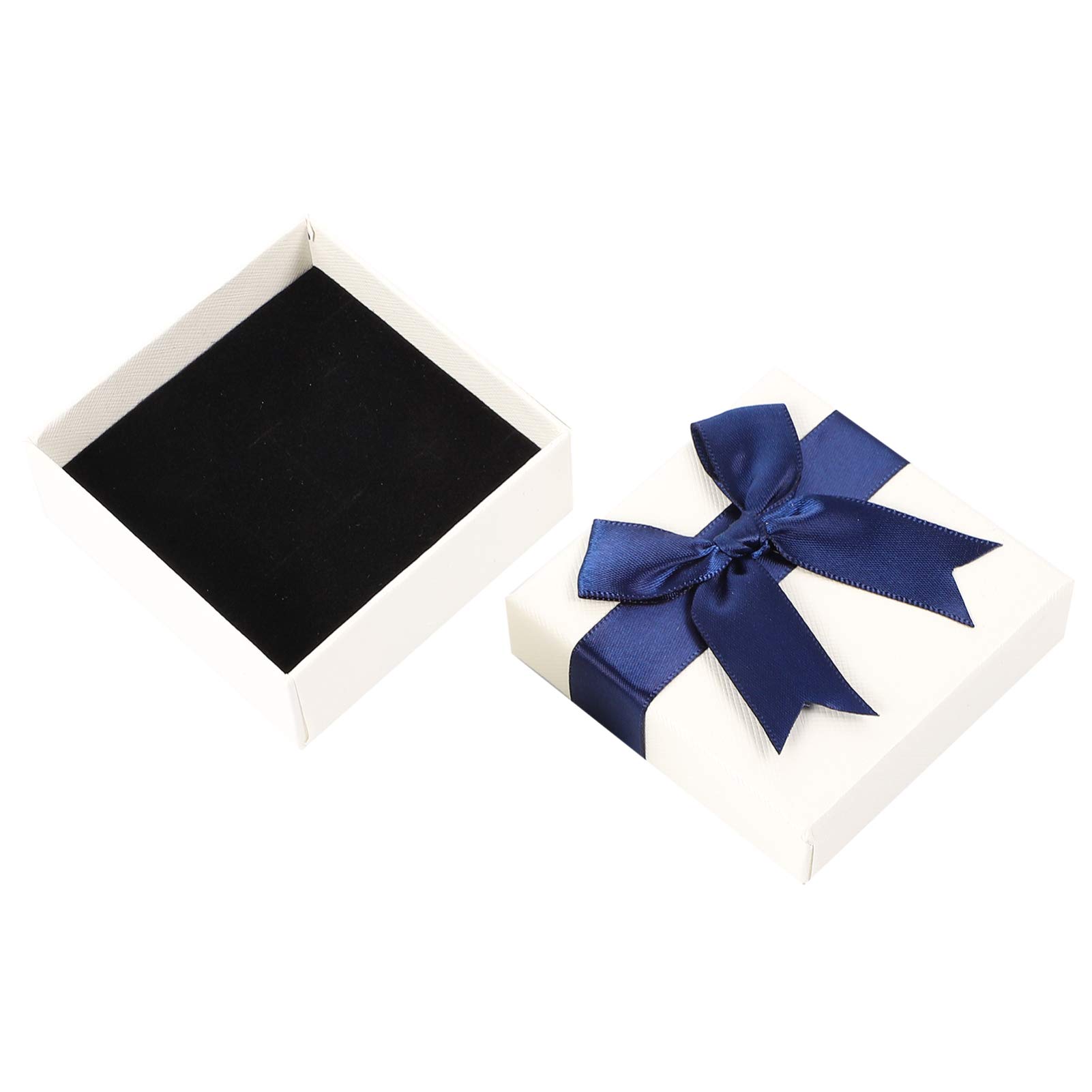 12-Piece Small Square Jewelry Gift Box Set with Bowtie Design - Navy Blue Decorative Storage Containers for Rings, Earrings & Necklaces | Perfect for Wedding Favors, Birthday Gifts & Jewelry Organization
