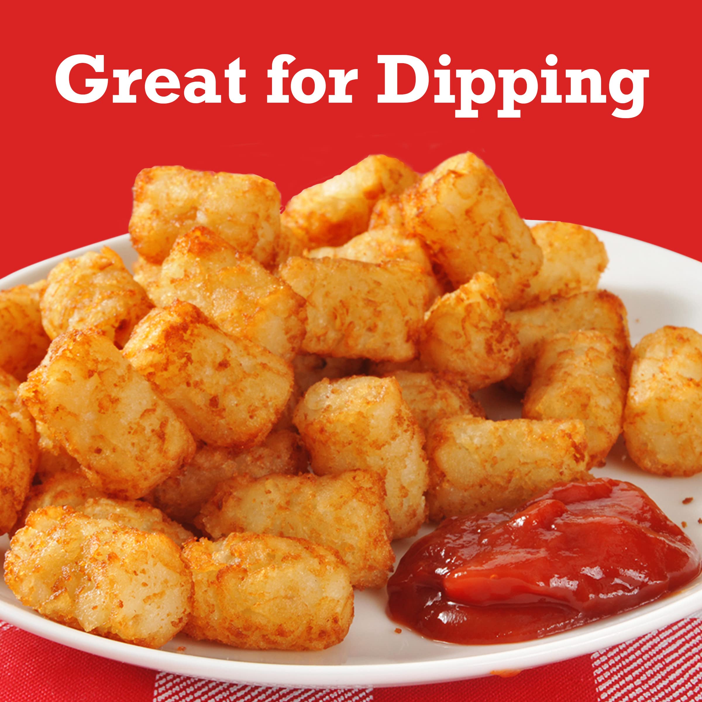 Ore-Ida Crispy Tater Tots Seasoned Shredded Frozen Potatoes - 32 oz Bag - Perfect for Snacks, Appetizers & Family Meals