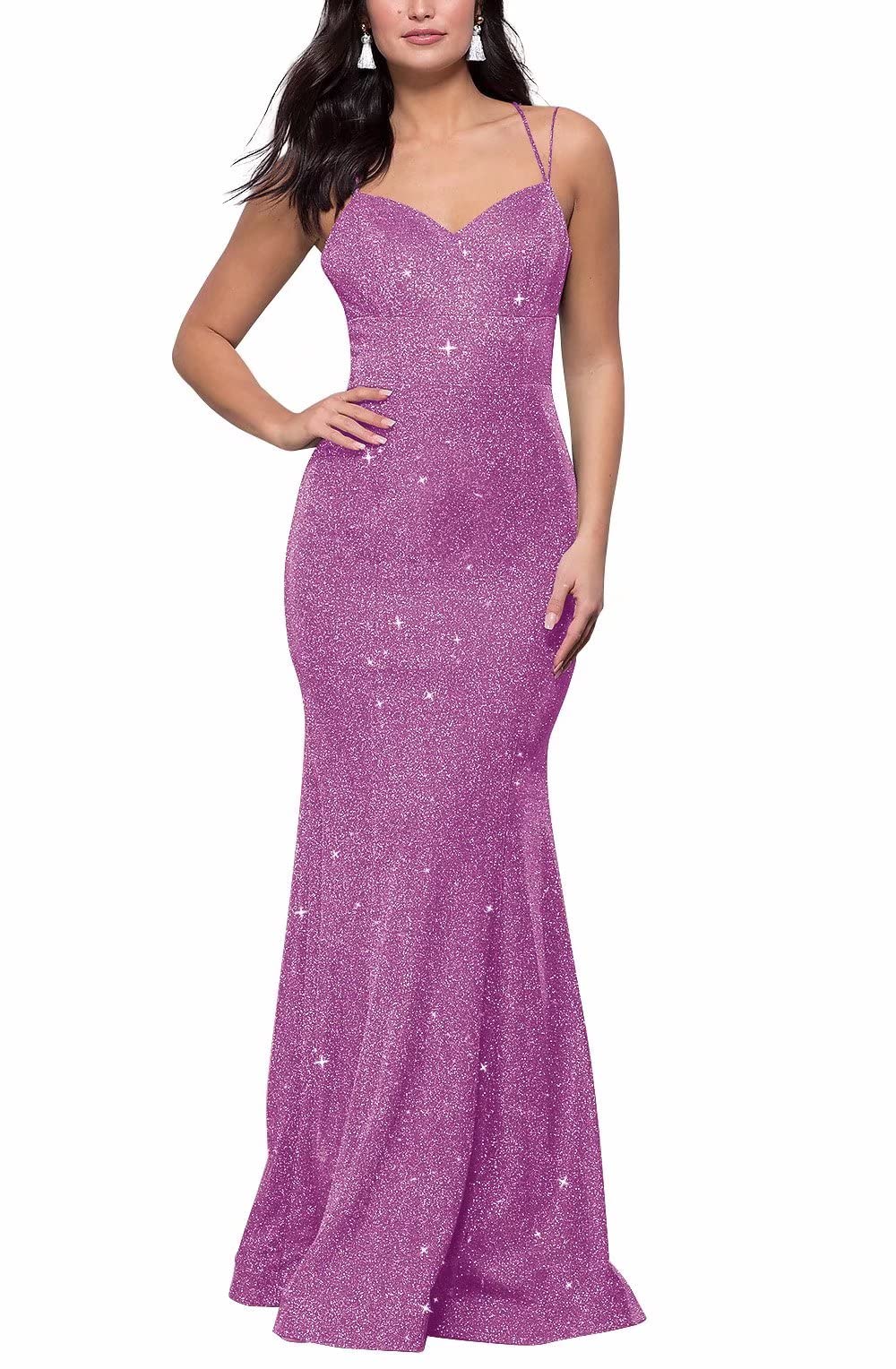 Sparkly Prom Dresses for Women - Long Mermaid Formal Evening Gowns with Backless Design | Perfect for Homecoming, Prom Night & Special Occasions