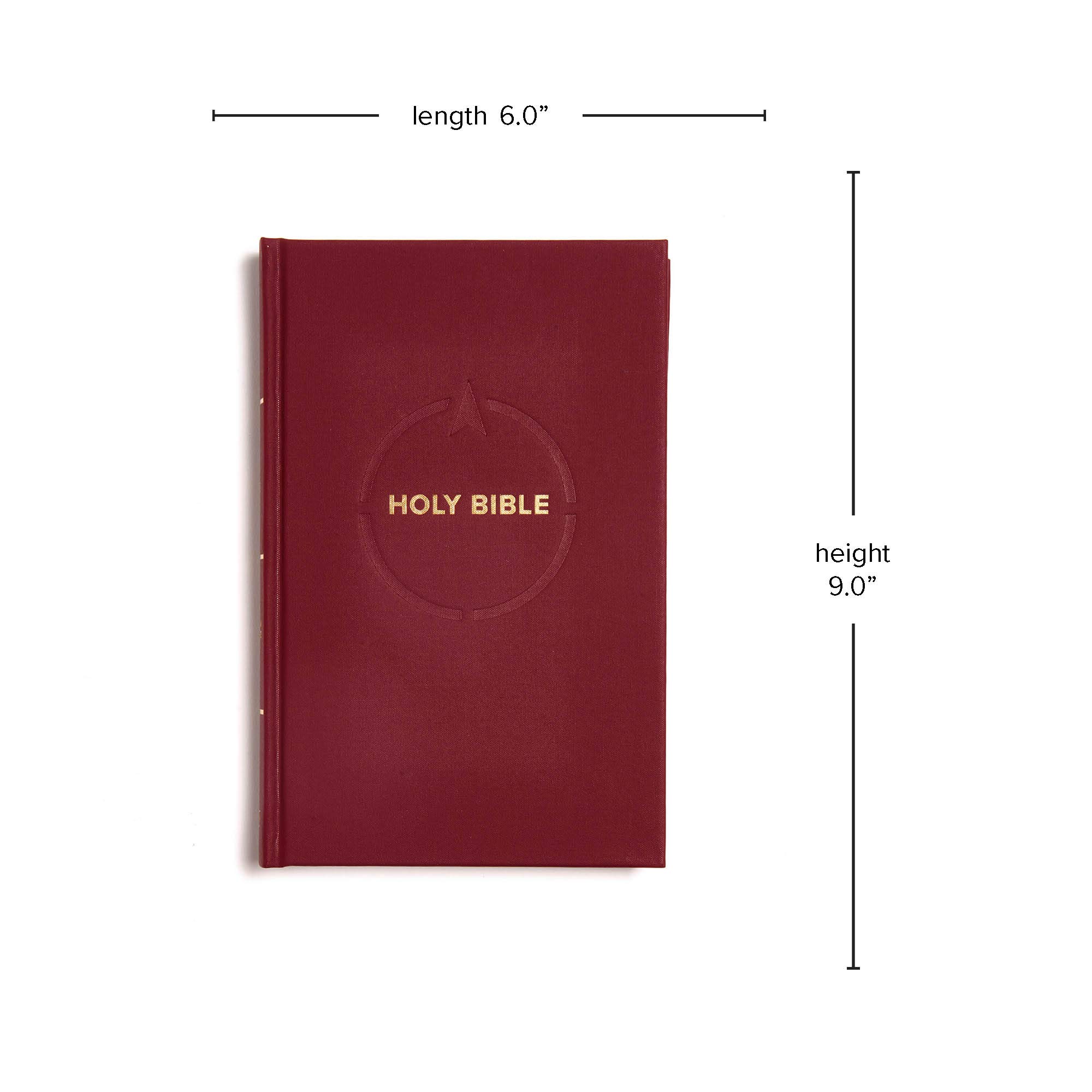 CSB Pew Bible - Garnet Red Hardcover with Red Letter Text, Durable Sewn Binding & Full-Color Maps | Easy-to-Read Serif Font for Church Services, Bible Study & Gift Giving