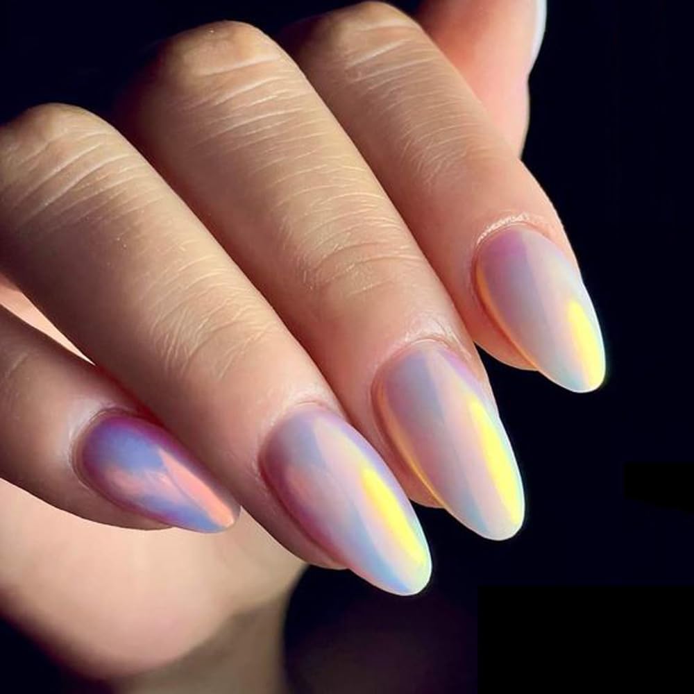 PrettyDiva Aurora Chrome Nail Powder - Mermaid Unicorn Chrome Nails Powder, Iridescent Nail Glitter Pigment for Manicure & Nail Art | Perfect for Salon, DIY Nails, Gel Polish, Acrylic Nails & Special Occasions