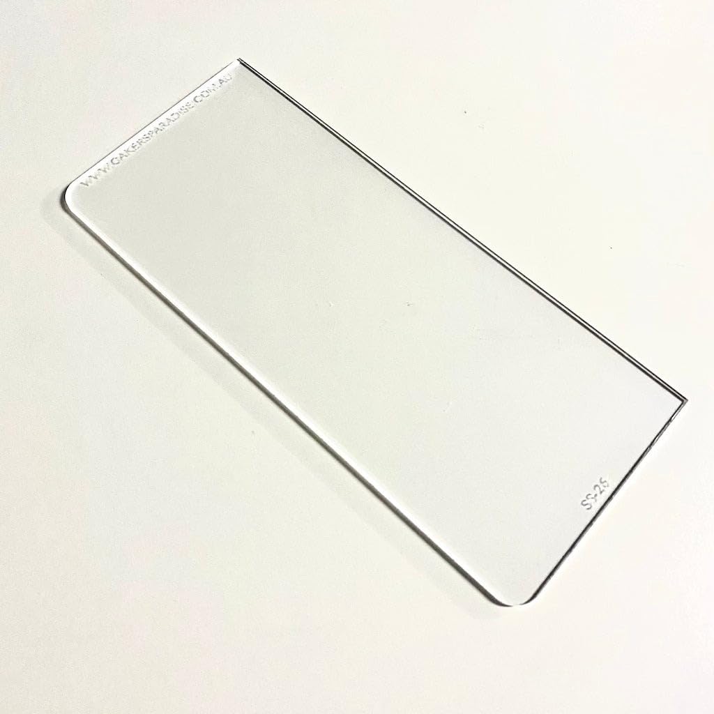 Royals Acrylic Cake Scraper - 10x4 Inch Transparent Chocolate Molder - Professional Baking Tool for Cake Decorating & Icing - Perfect for Home Bakers & Pastry Chefs (1pc)