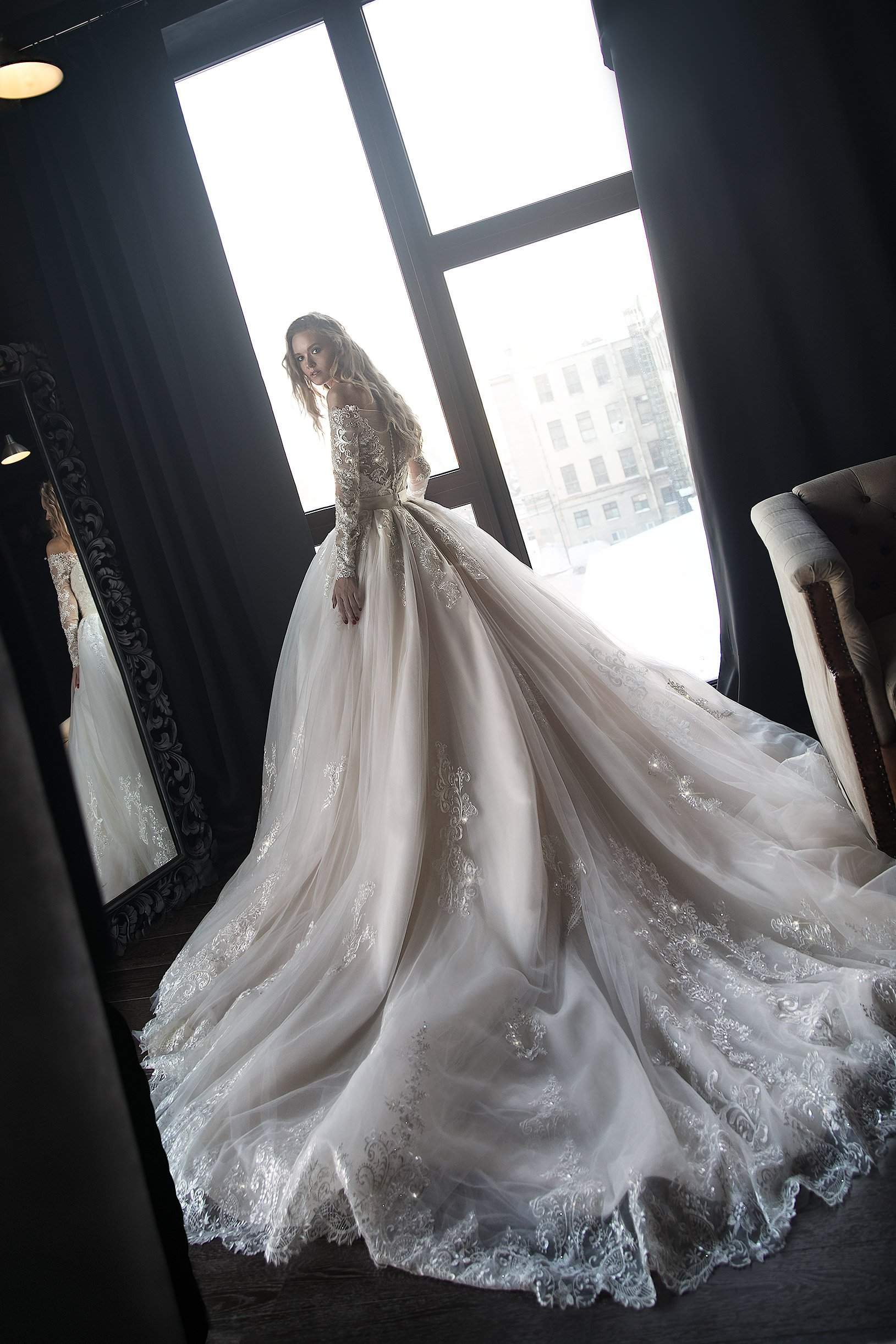 2 in 1 Convertible Wedding Dress OB7962 with Detachable Skirt - Elegant Bridal Gown for Church Ceremony & Outdoor Garden Wedding