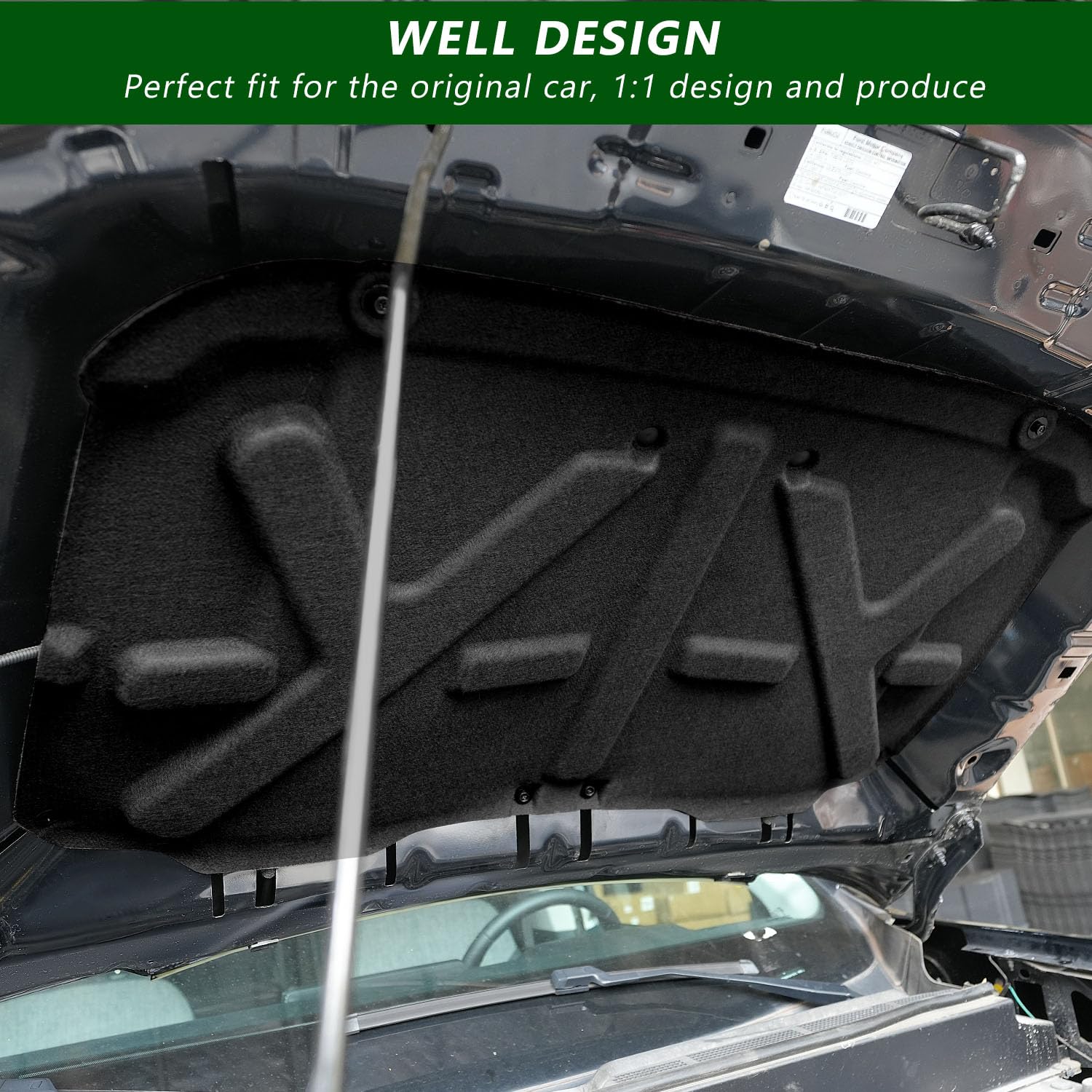 2022-2025 Ford Maverick Hood Insulation Pad - Sound Deadening & Heat Resistant Liner Replacement Accessory | Perfect for Noise Reduction & Engine Heat Protection