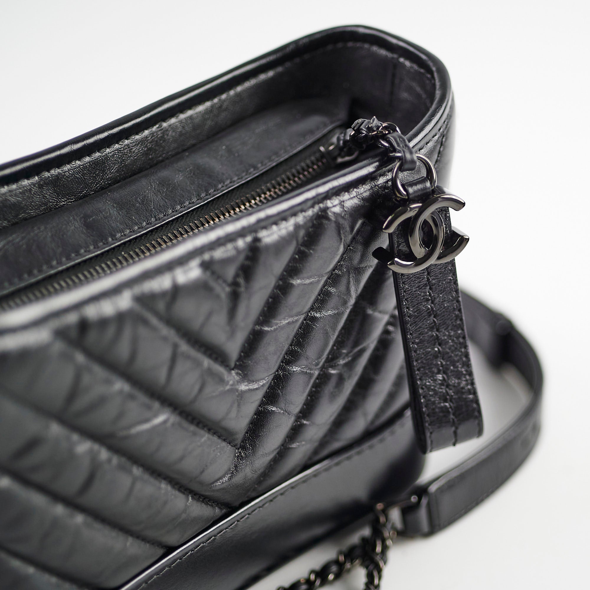 Chanel Small Gabriel Black Leather Shoulder Bag 28cm - Luxury Designer Handbag for Women, Perfect for Work, Evening & Special Occasions