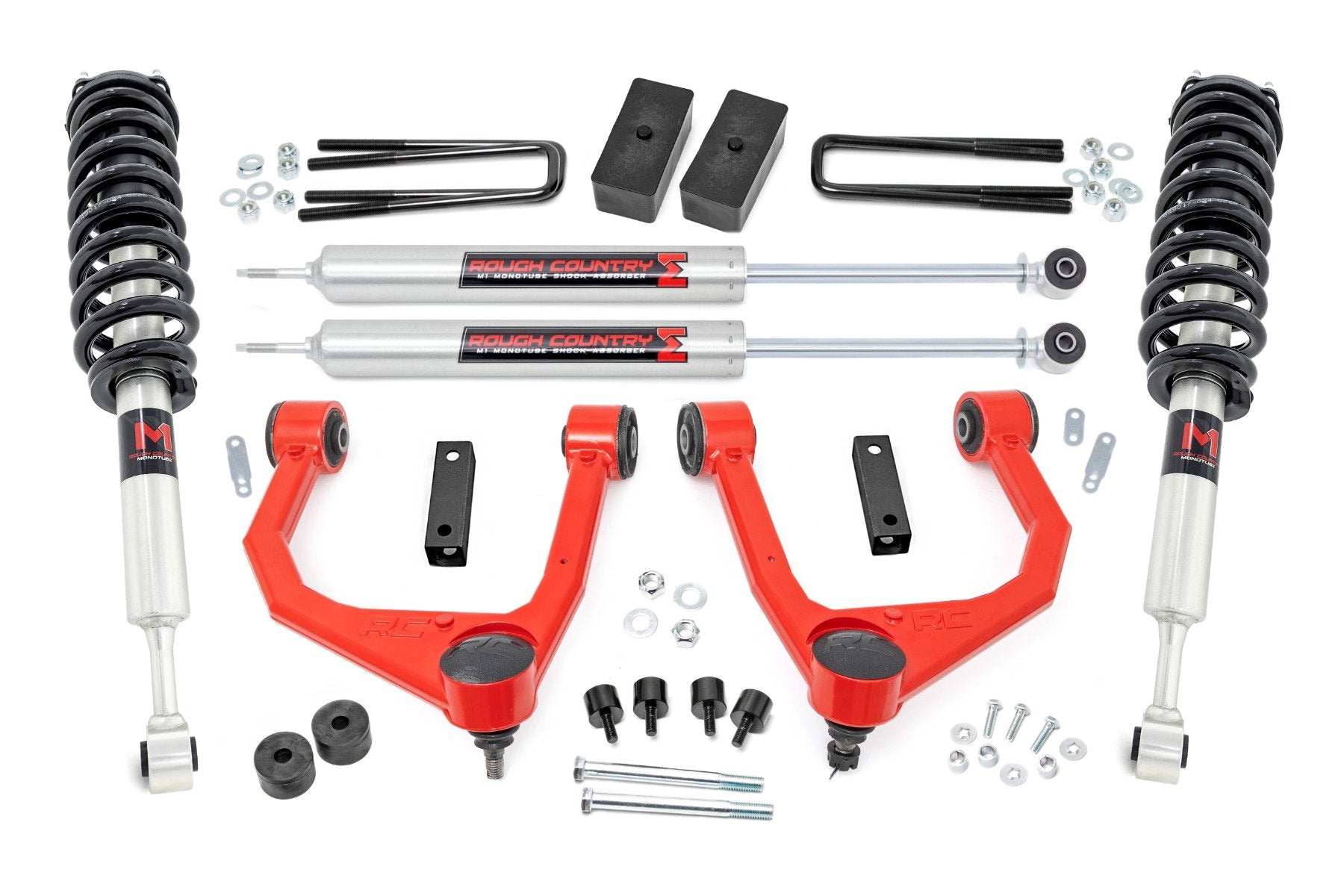 3.5 Inch Lift Kit for Toyota Tundra 2WD/4WD (2007-2021) | M1 Struts & Shocks | Heavy Duty Off-Road Suspension Upgrade | 76840RED | Perfect for Truck Customization & Off-Road Adventures