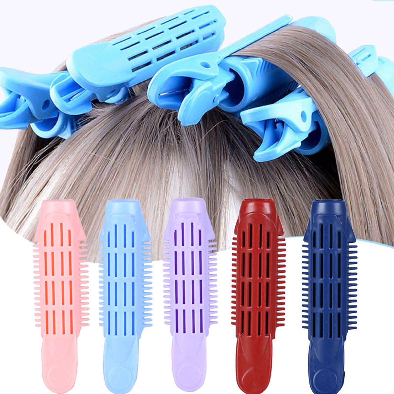 SUPERFINDINGS 12pcs Natural Fluffy Hair Clips for Women - 4.13x1.18x0.94 Inch Light Salmon Volumizing Root Clips with Self-Grip | Perfect for Styling, Updos, and Adding Volume to Thin Hair