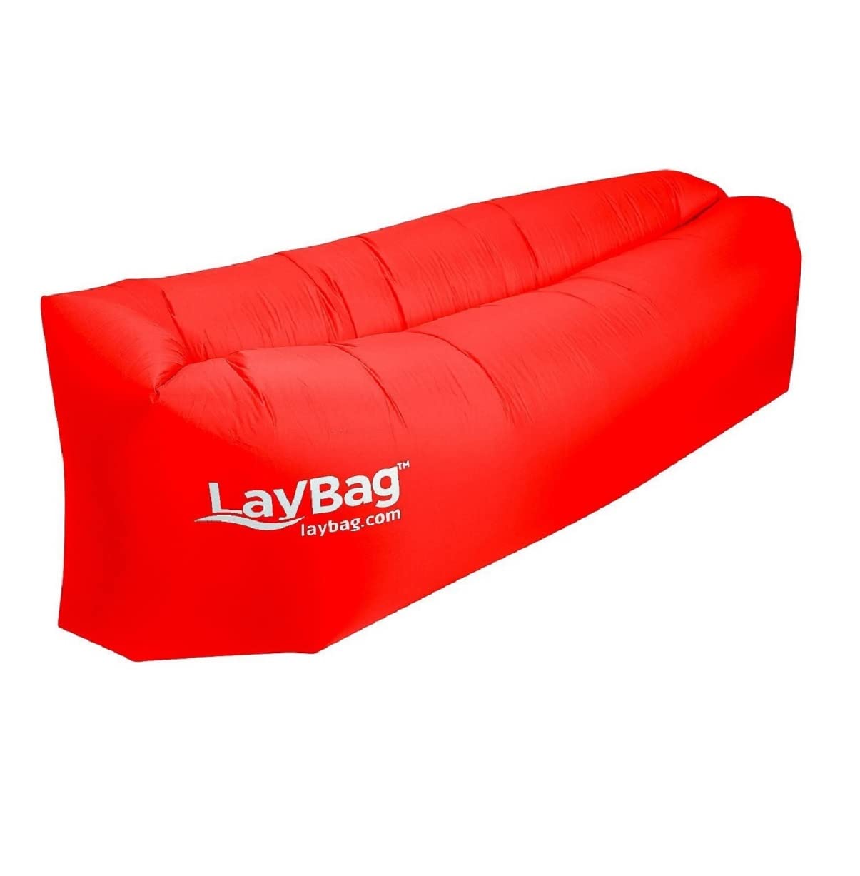 Inflatable Air Lounge Sofa - Portable Outdoor Camping Chair with Pillow - Perfect for Beach, Picnic, Backyard & Travel (Red)