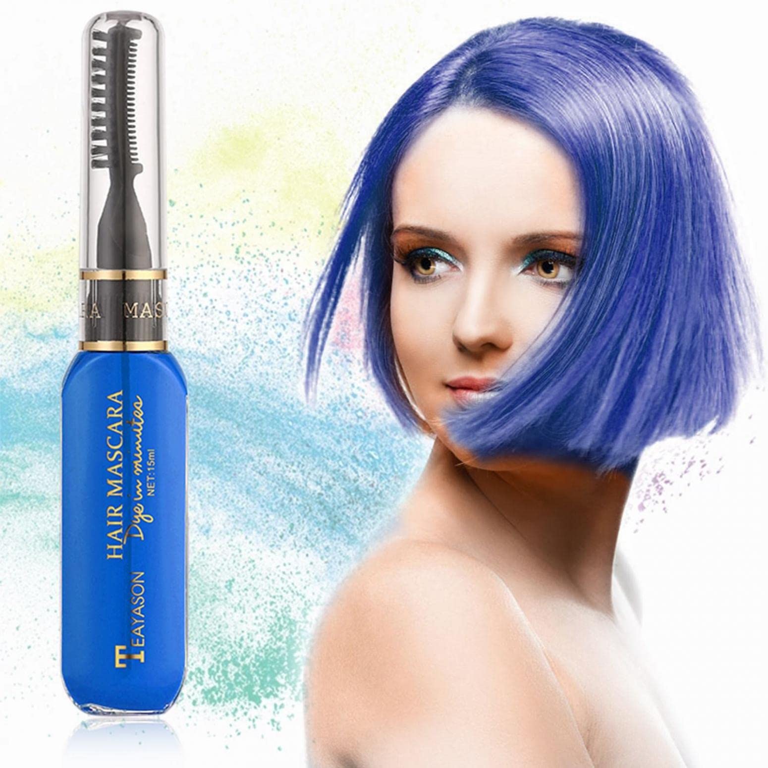 Washable Temporary Hair Dye & Hair Chalk Comb - Instant Color Highlights for Dark & Light Hair (Women & Girls) - Perfect for Parties, Halloween, Cosplay & Fashion Styling