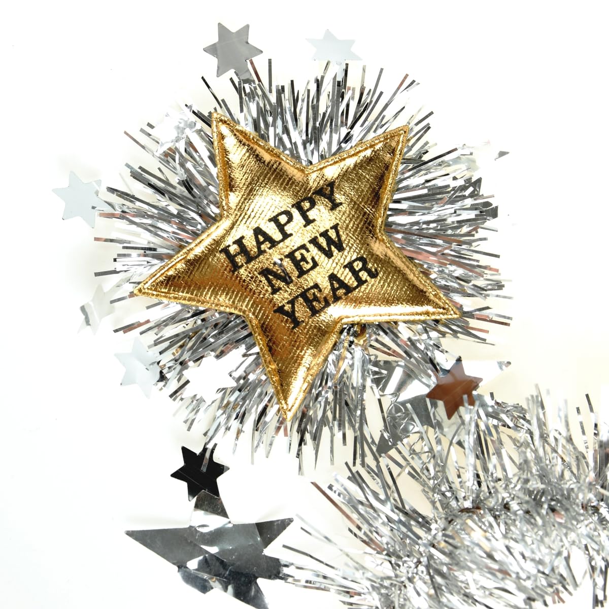Happy New Year Headband Tiara with Star Boppers - 2025 New Year's Eve Party Supplies & Favors (2Pcs) - Perfect for NYE Celebrations, Countdown Parties & Festive Gatherings