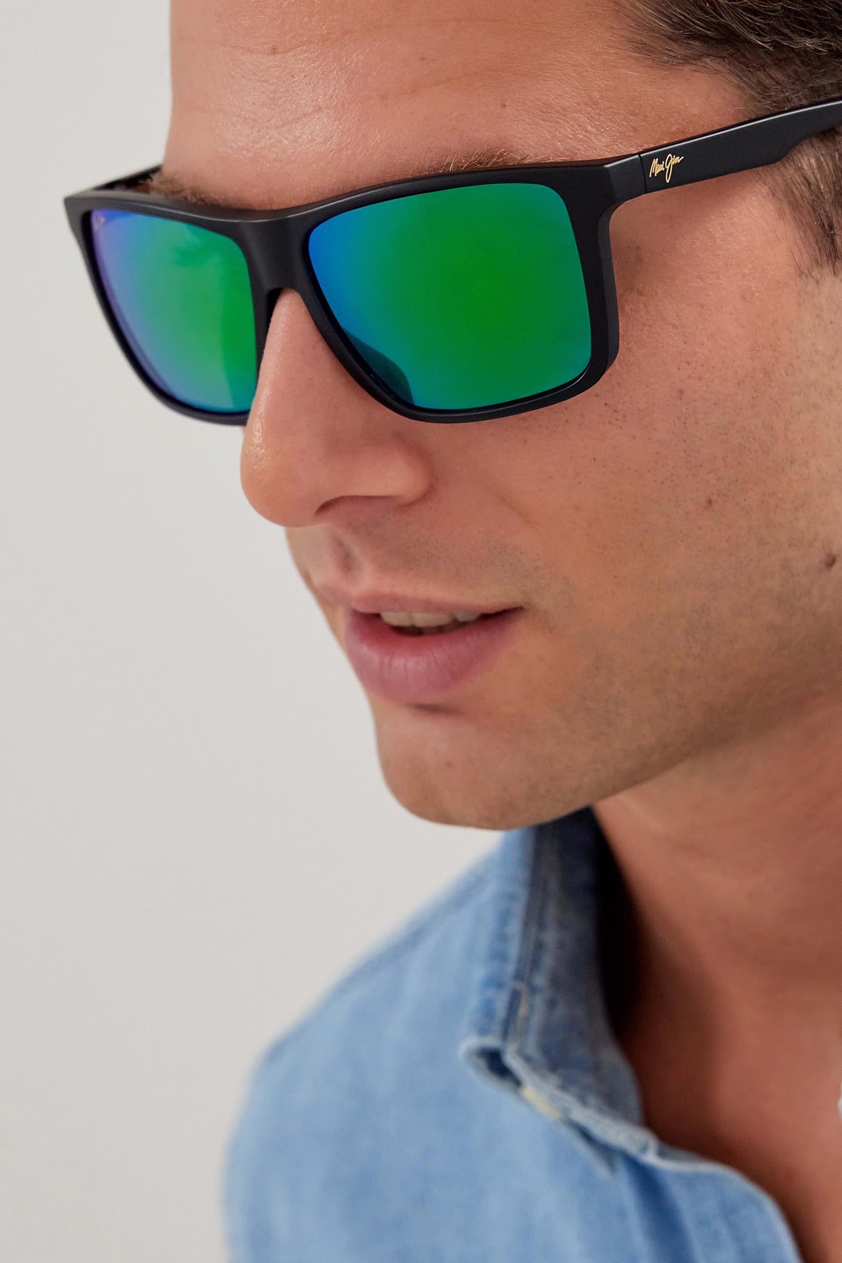 Maui Jim Mamalu Bay Rectangular Polarized Sunglasses for Men & Women - UV Protection, Lightweight Frame - Perfect for Beach, Driving & Outdoor Activities