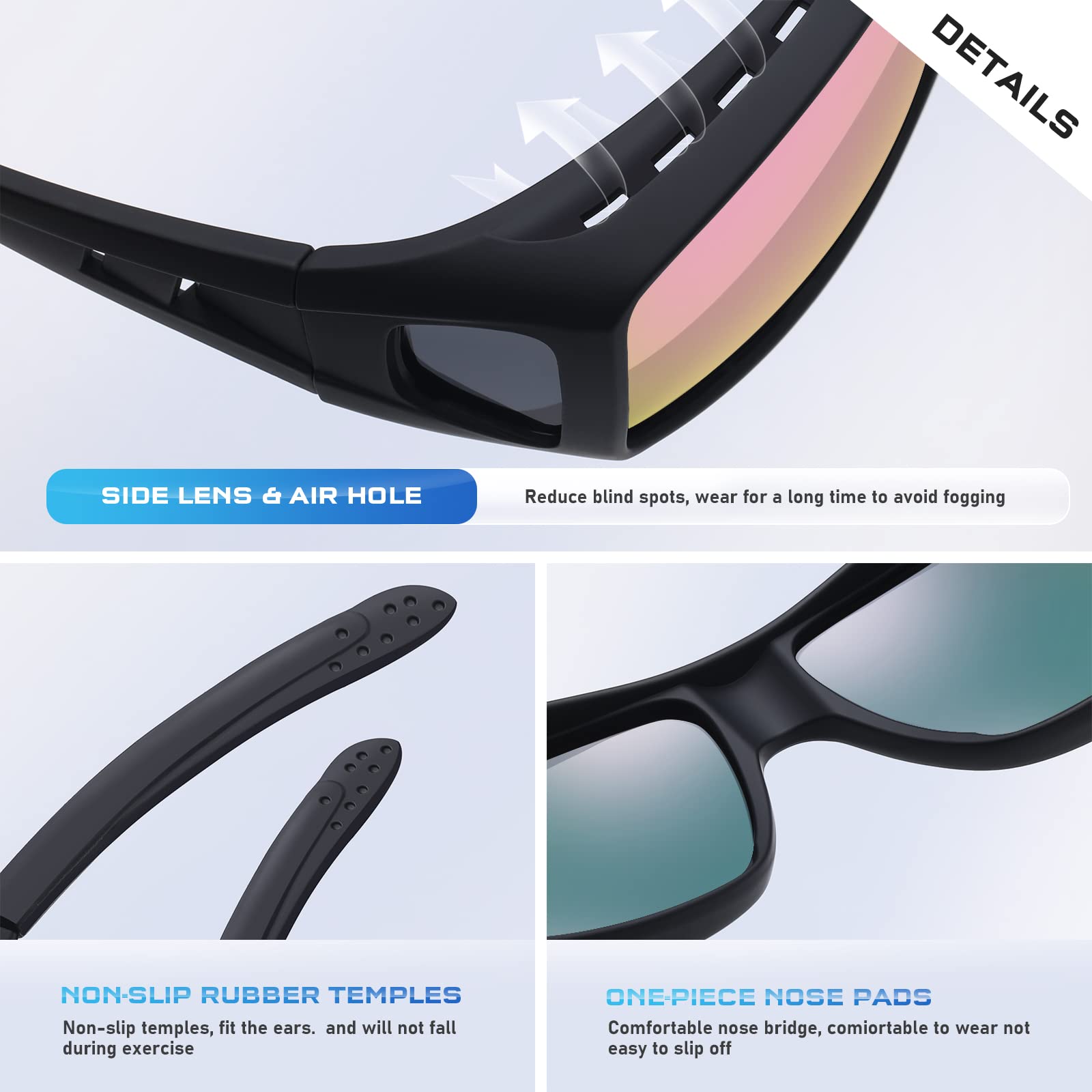 Night Vision Driving Glasses for Men - Polarized Fit Over Sunglasses for Safe Night Driving